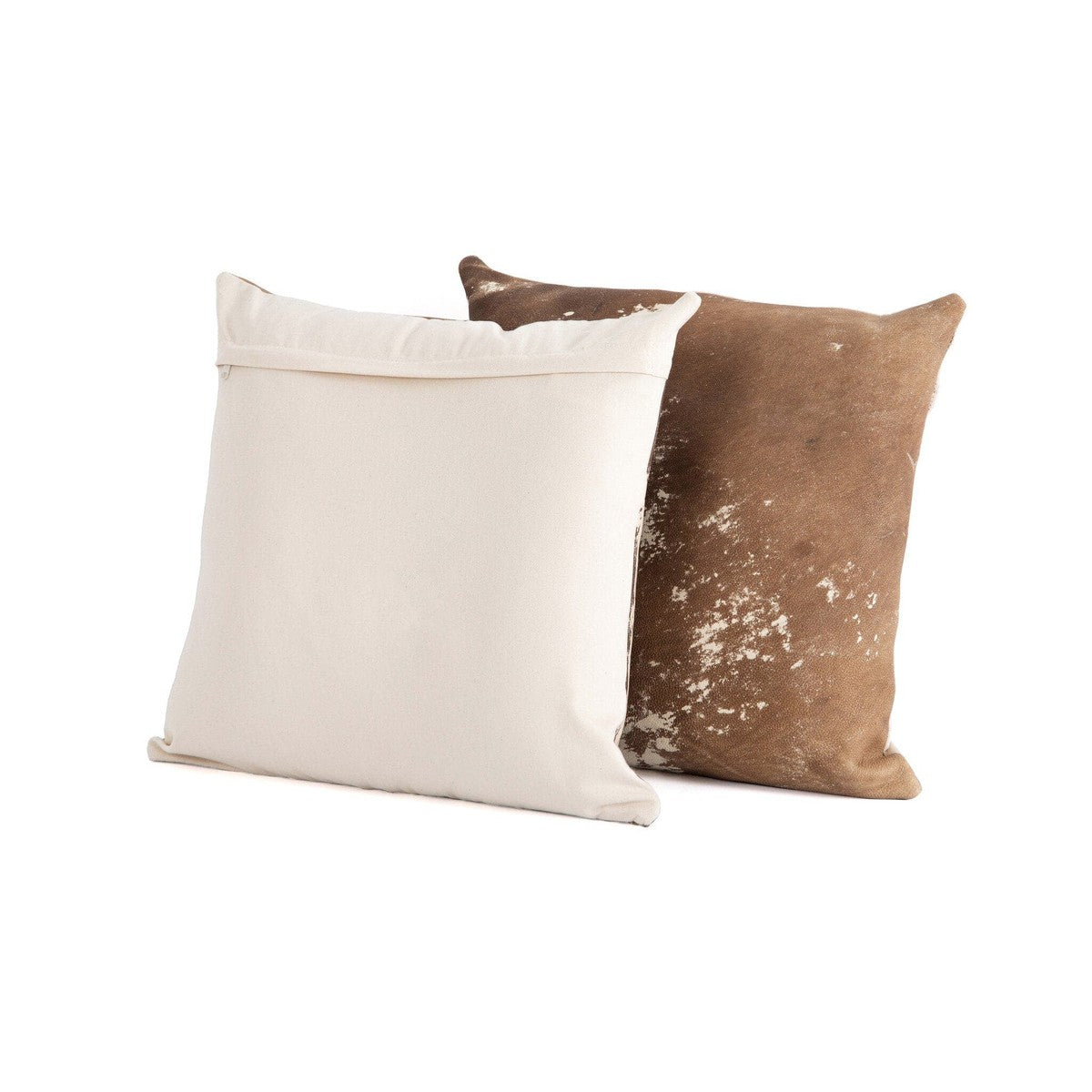 Harland Modern Cowhide Pillow - Warm Brown