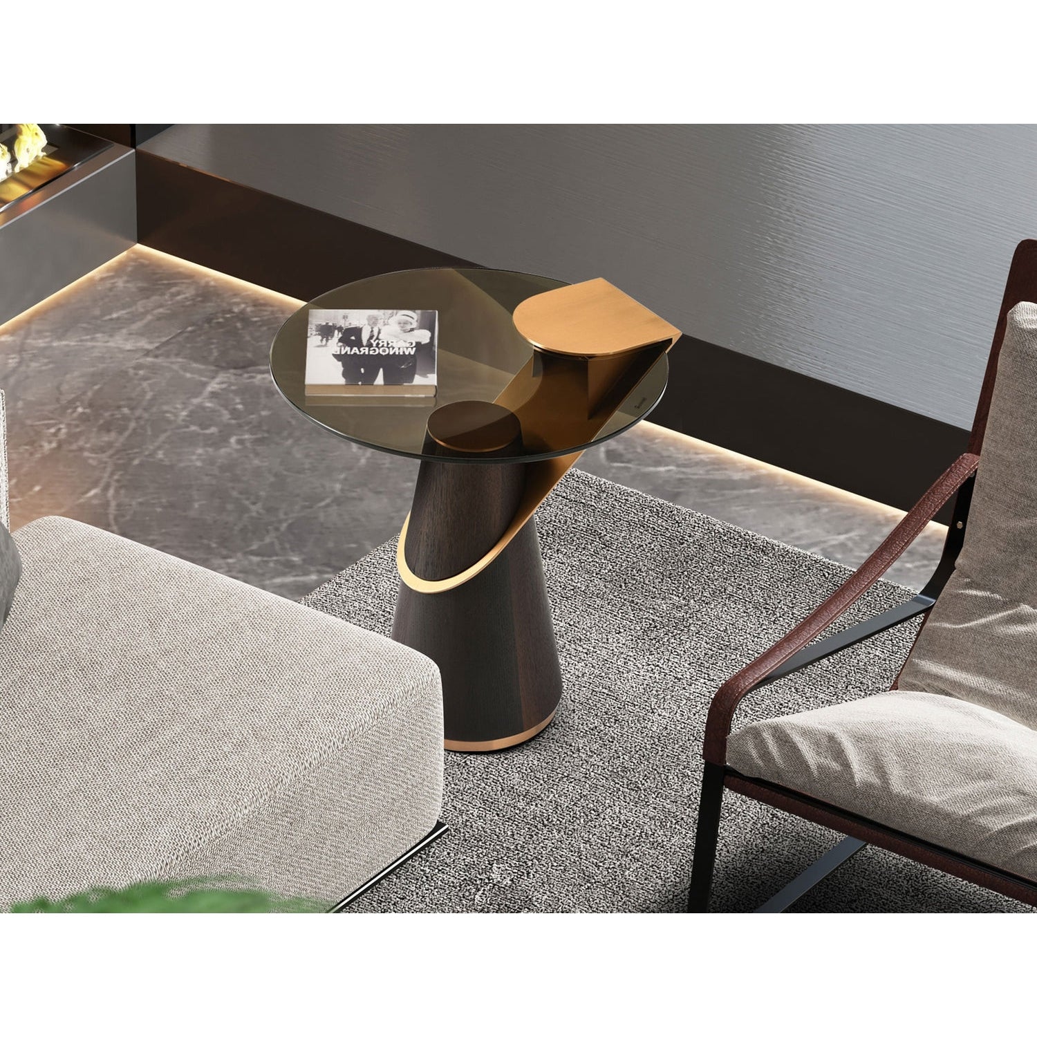 Zaria Side Table-Whiteline Modern Living-WHITELINE-ST1896-BLK-Side Tables-1-France and Son