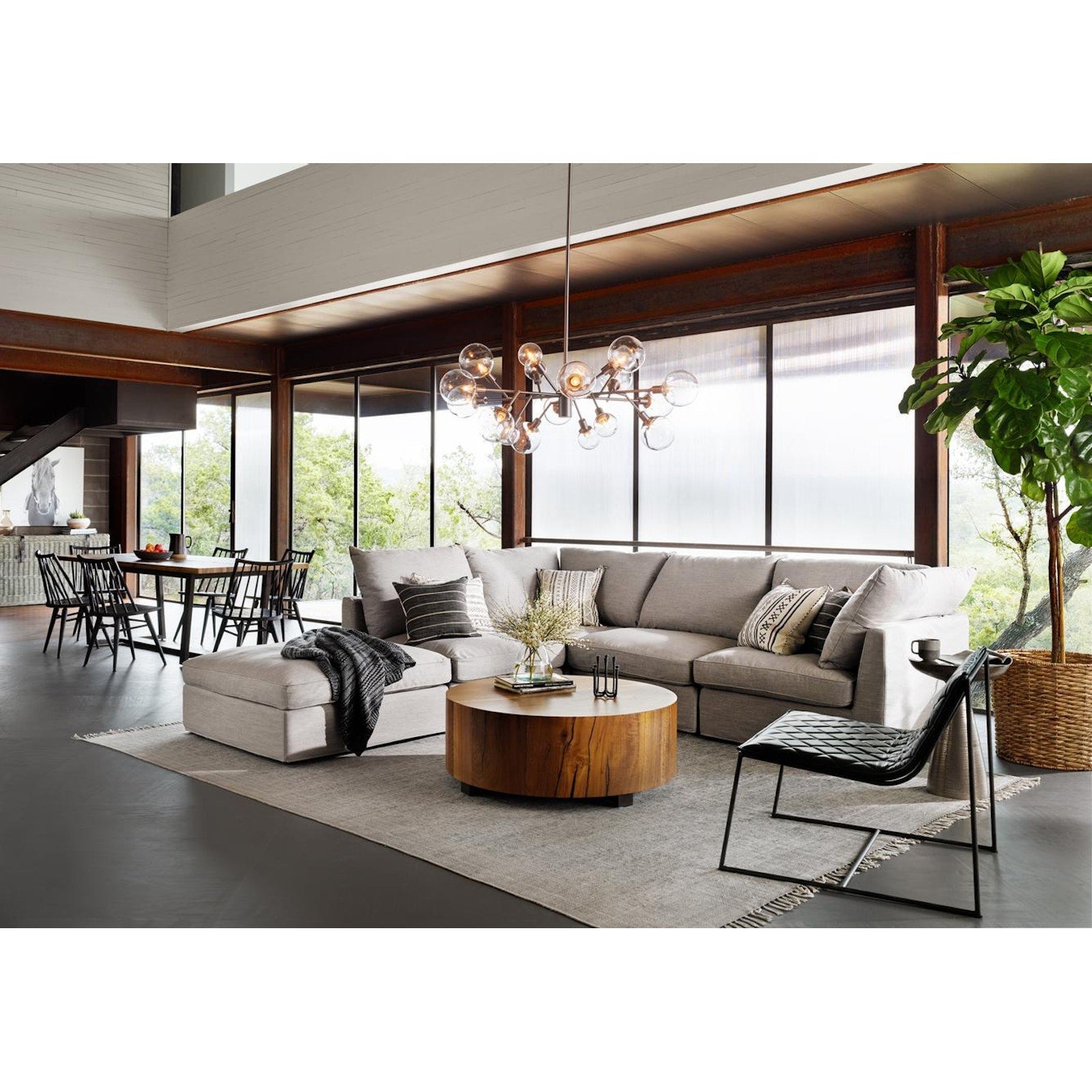 Paul Sectional Armless Piece - Savile Flannel - additional view 1