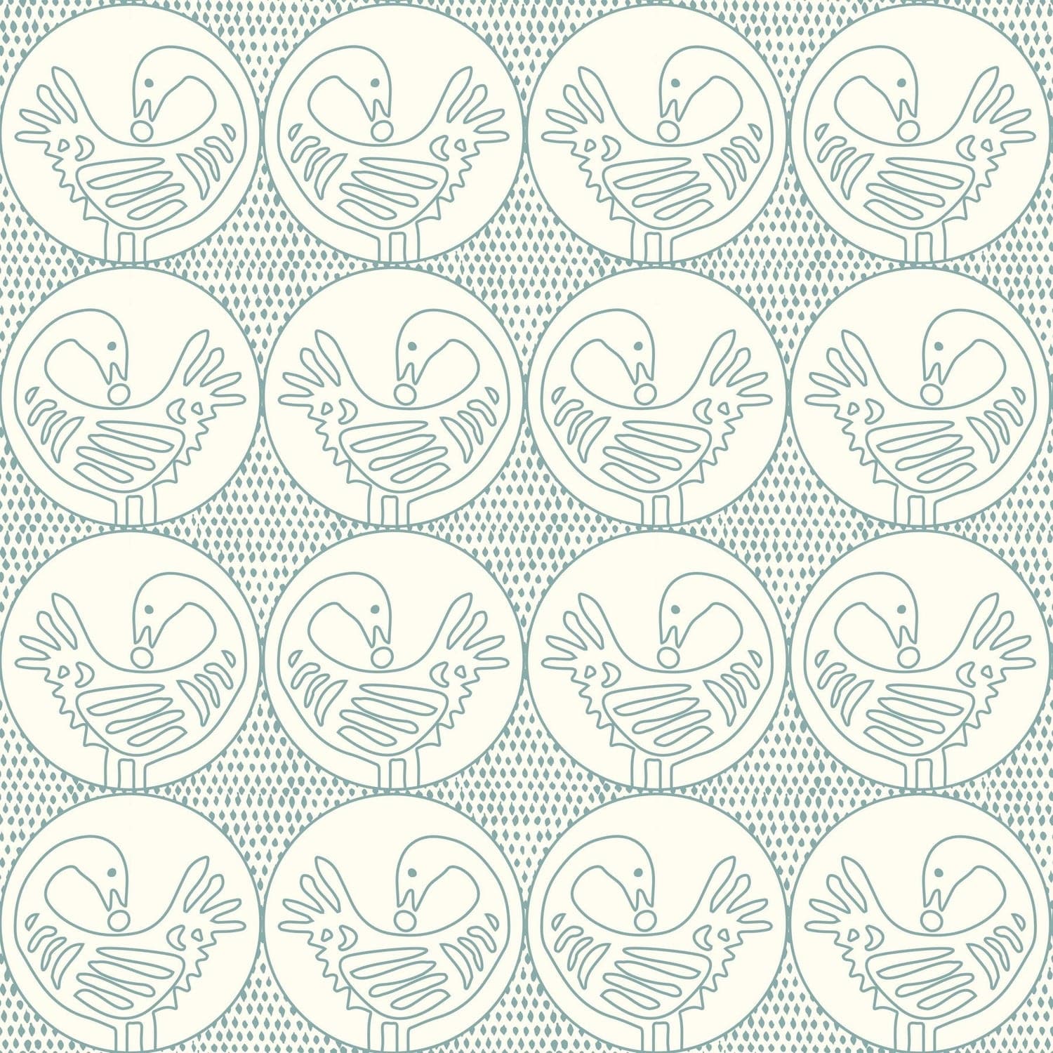 Sankofa Wallpaper-Mitchell Black-MITCHB-WCFM7-TL-PM-10-Wall DecorPatterns Turquoise Linen-Premium Matte Paper-8-France and Son