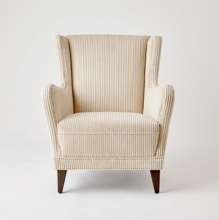 Lounge Chair-Global Views-GVSA-2698-Lounge ChairsWide Wale Corduroy - Vanilla-1-France and Son