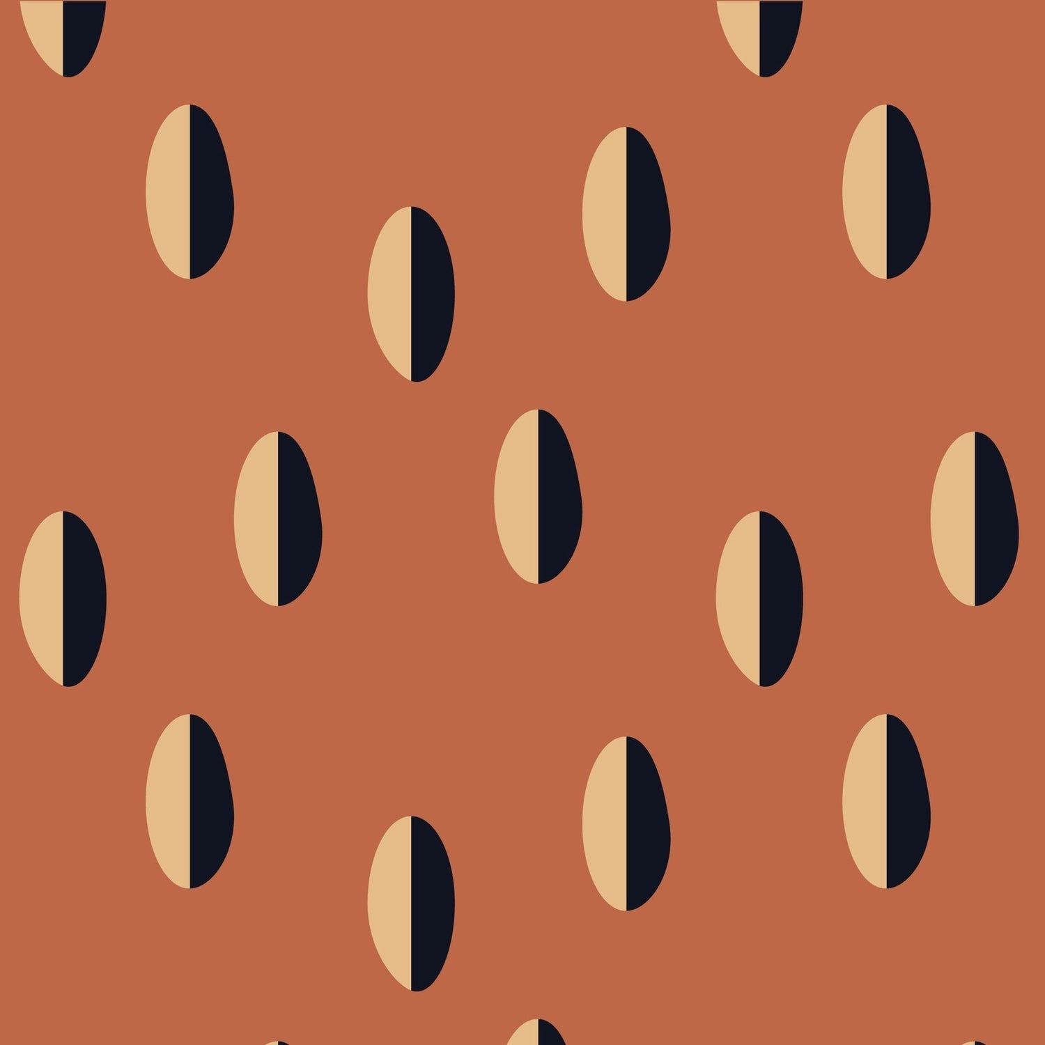 Split Wallpaper-Mitchell Black-MITCHB-WC405-RC-PM-10-Wall DecorPatterns Red Clay-Premium Matte Paper-7-France and Son