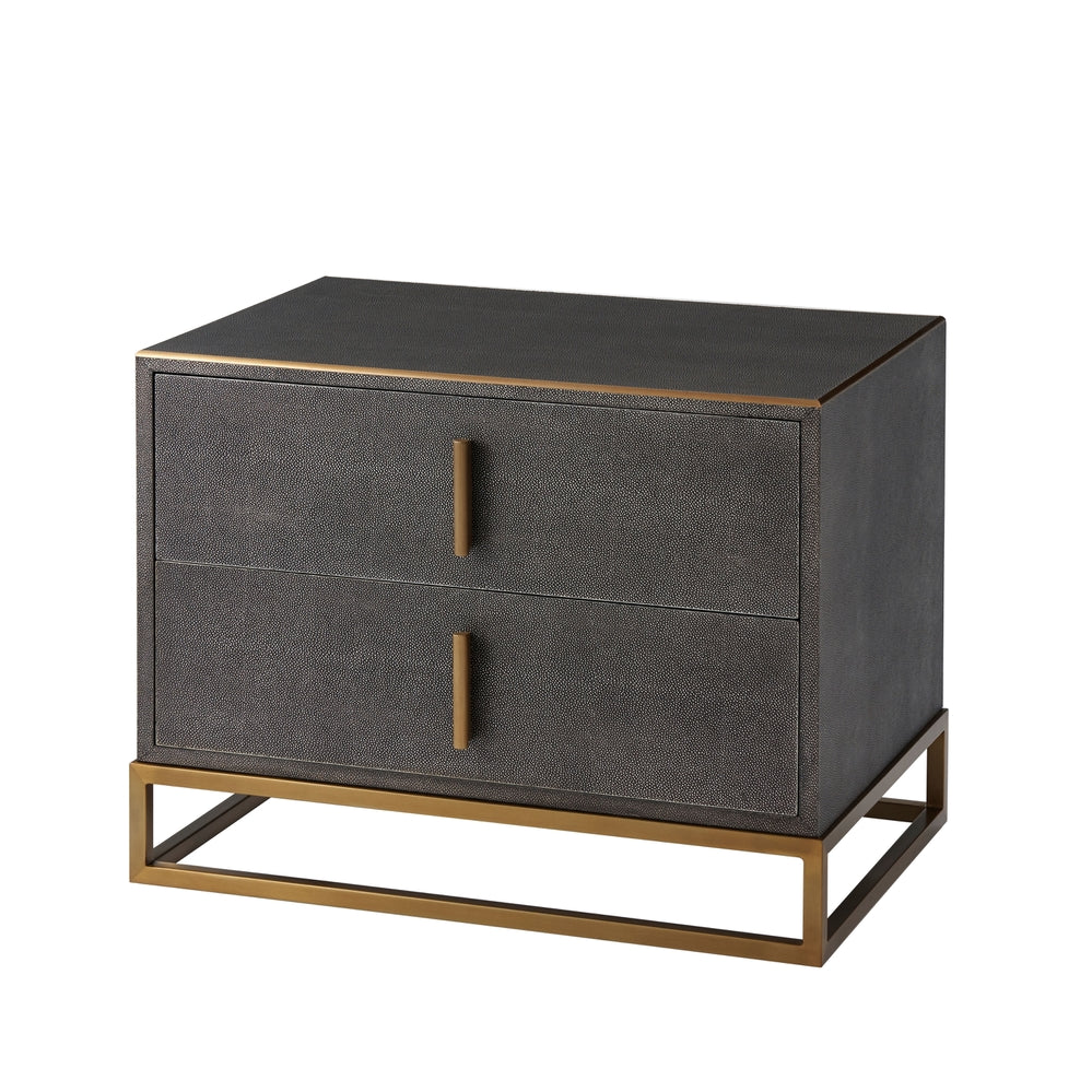 Blain Nightstand (Shagreen)-Theodore Alexander-THEO-TAS50035.C096-NightstandsTempest-7-France and Son