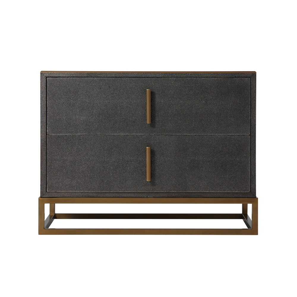 Blain Nightstand (Shagreen)-Theodore Alexander-THEO-TAS50035.C095-NightstandsOvercast-9-France and Son