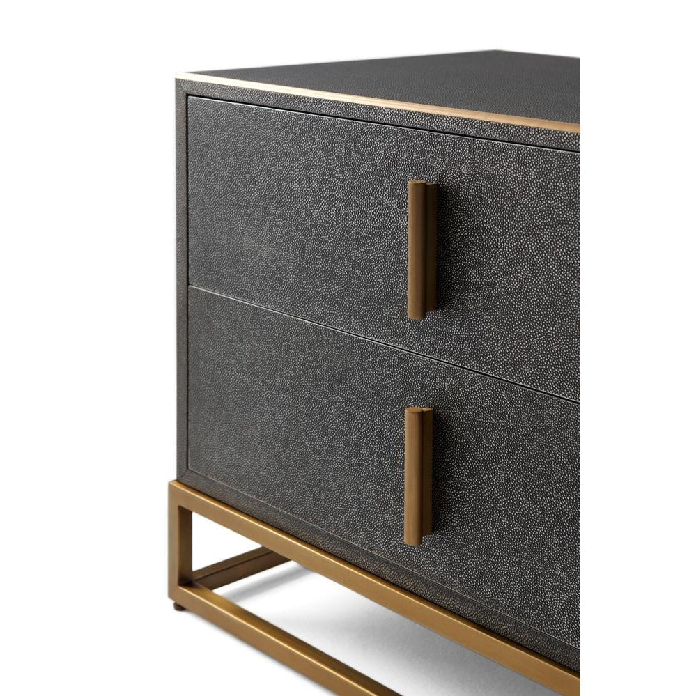 Blain Nightstand (Shagreen)-Theodore Alexander-THEO-TAS50035.C095-NightstandsOvercast-10-France and Son