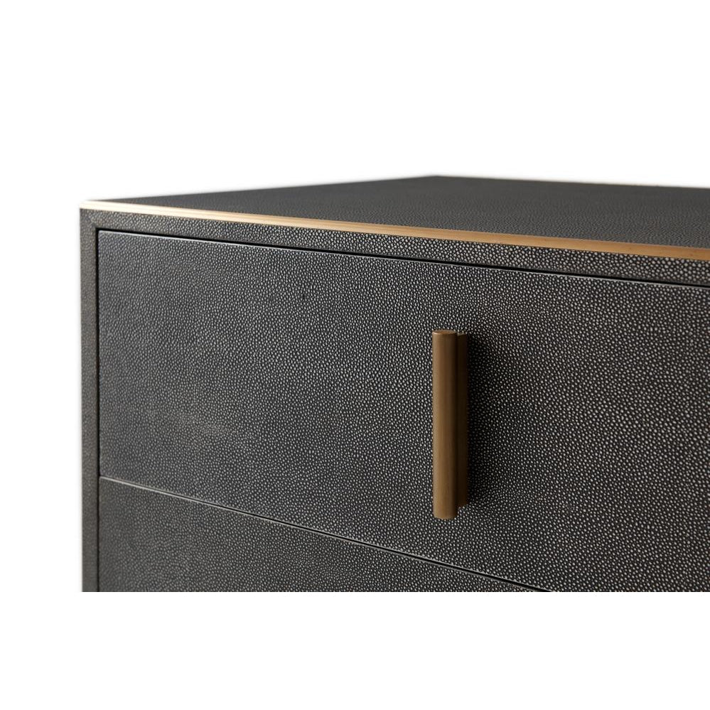 Blain Nightstand (Shagreen)-Theodore Alexander-THEO-TAS50035.C095-NightstandsOvercast-12-France and Son