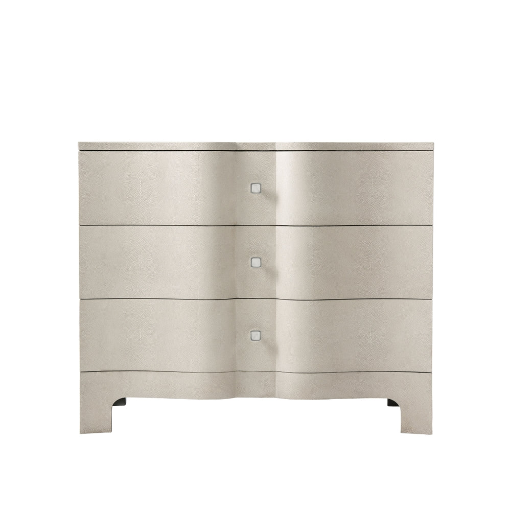 Nolan Serpentine Chest of Three Drawers-Theodore Alexander-THEO-TAS60015D-DressersTempest-9-France and Son