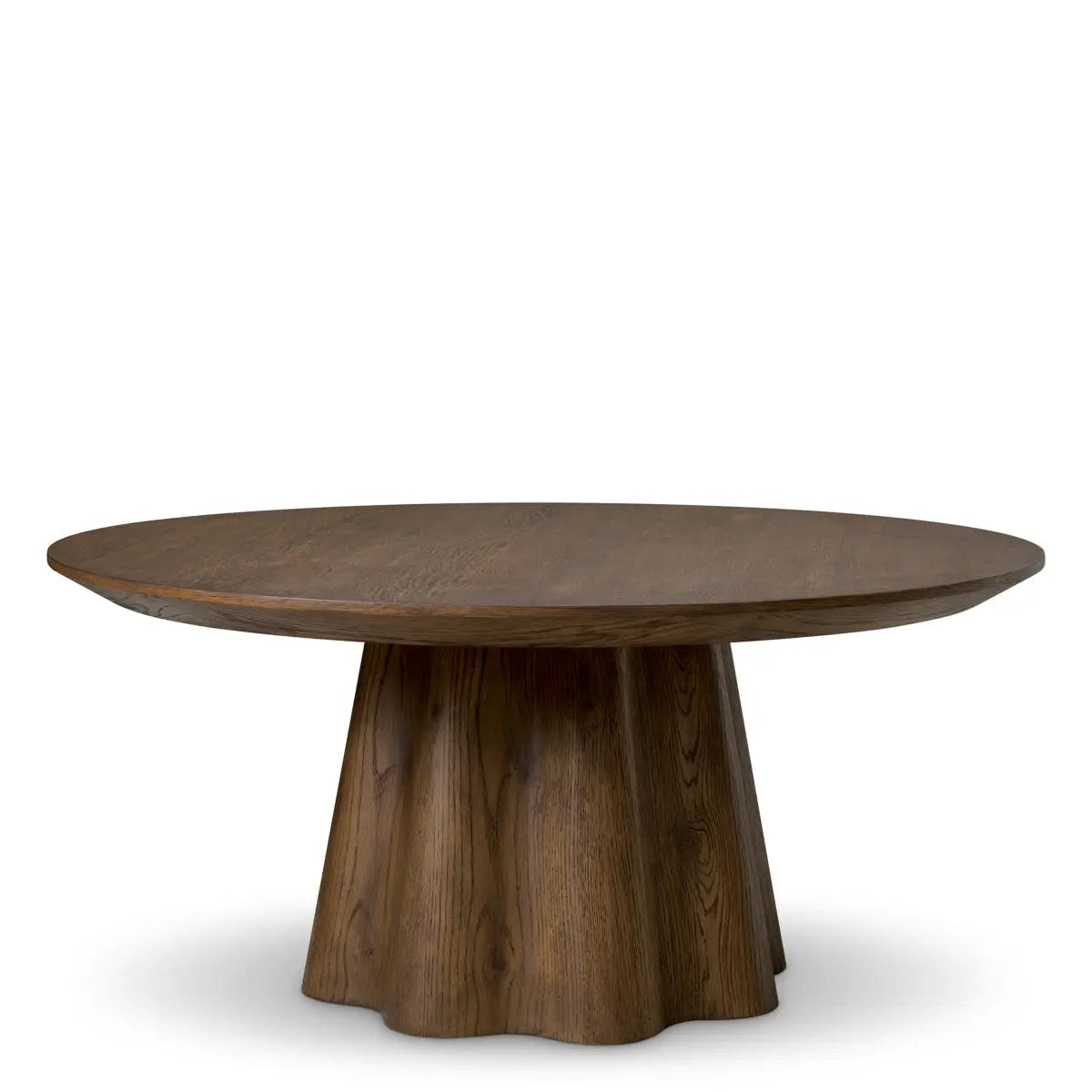 Coffee Table Papyrus Dark Brown Oak Veneer, shown in dark brown and medium oak brown with oak veneer and wood.