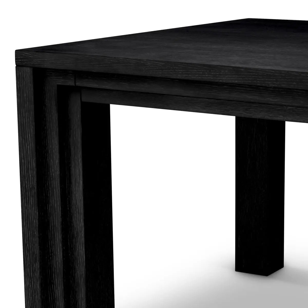 Alternate view of Dining Table Metropolitan Black Open Grain Veneer in black.