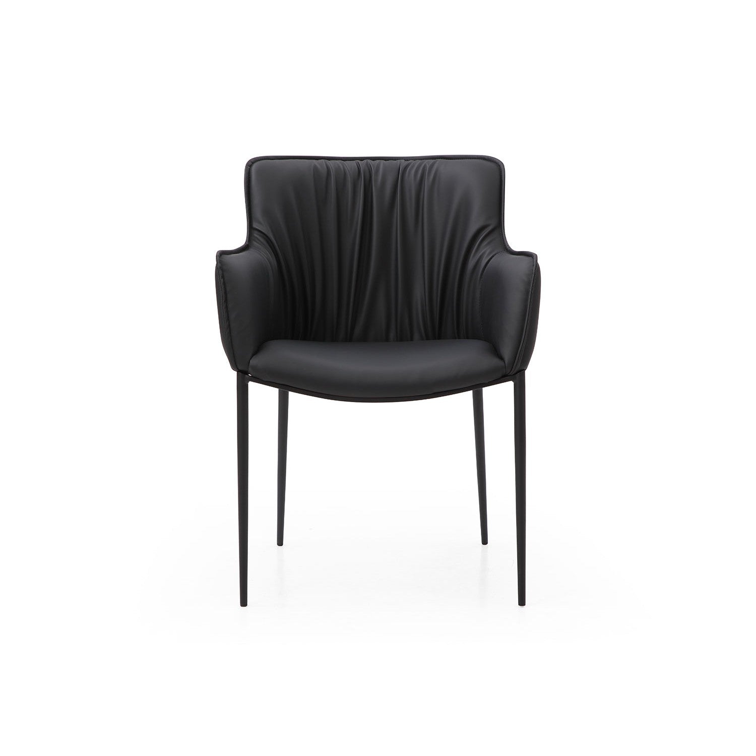 Tiffany Dining Armchair-Whiteline Modern Living-WHITELINE-DAC1928P-BLK-Dining ChairsBlack-3-France and Son