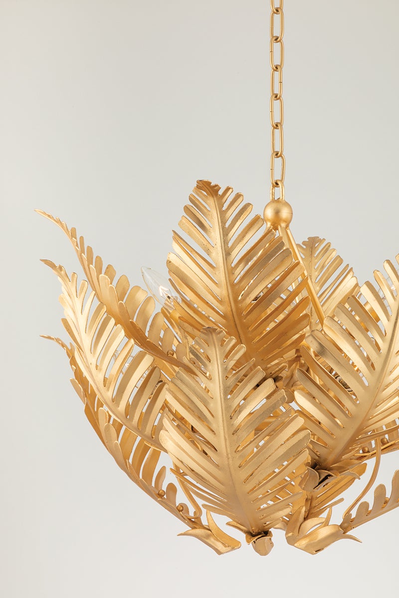 Tropicale Pendant - Gold Leaf 8 Lights