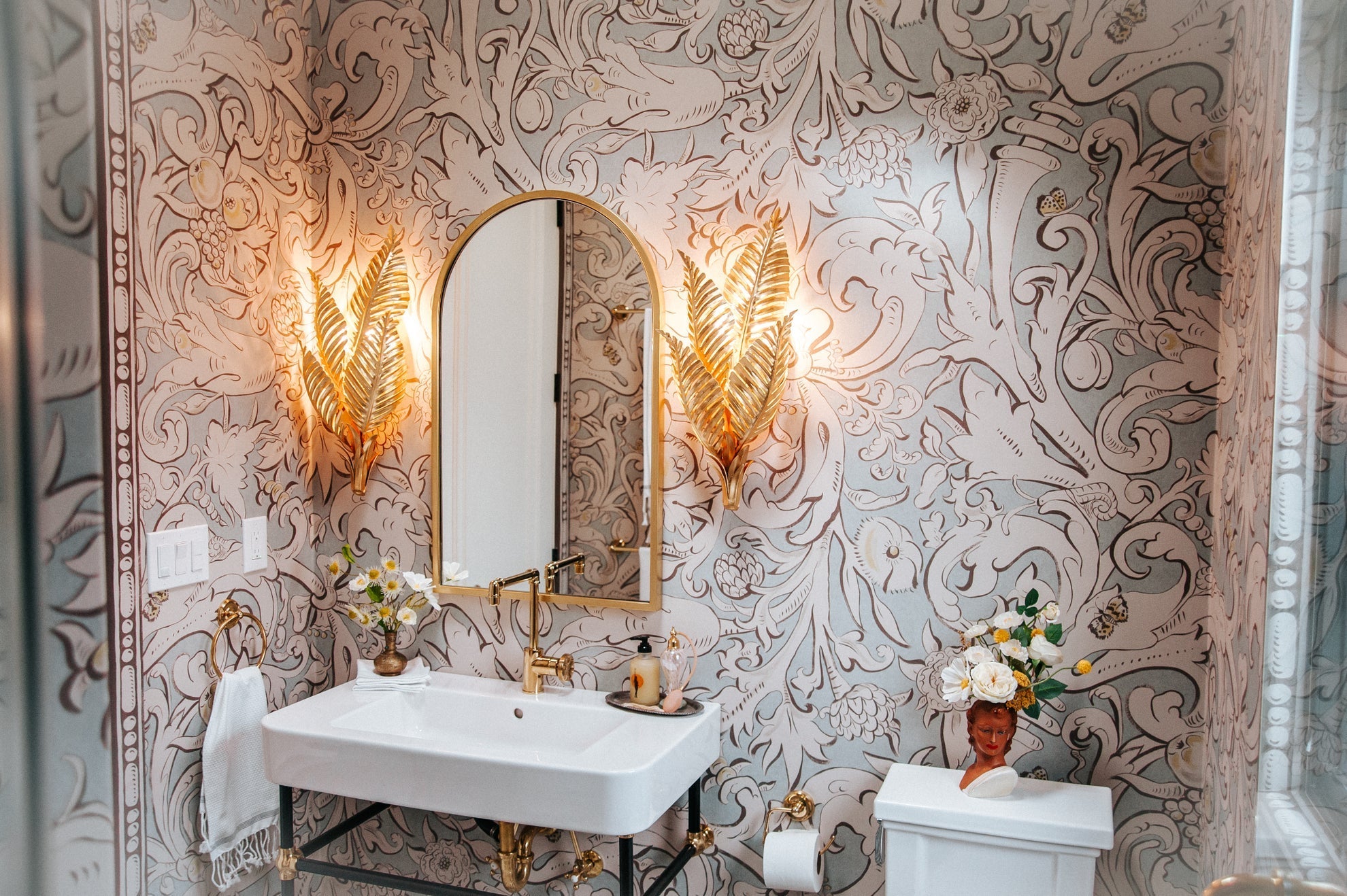 Tropicale Wall Sconce - Gold Leaf 2 Lights