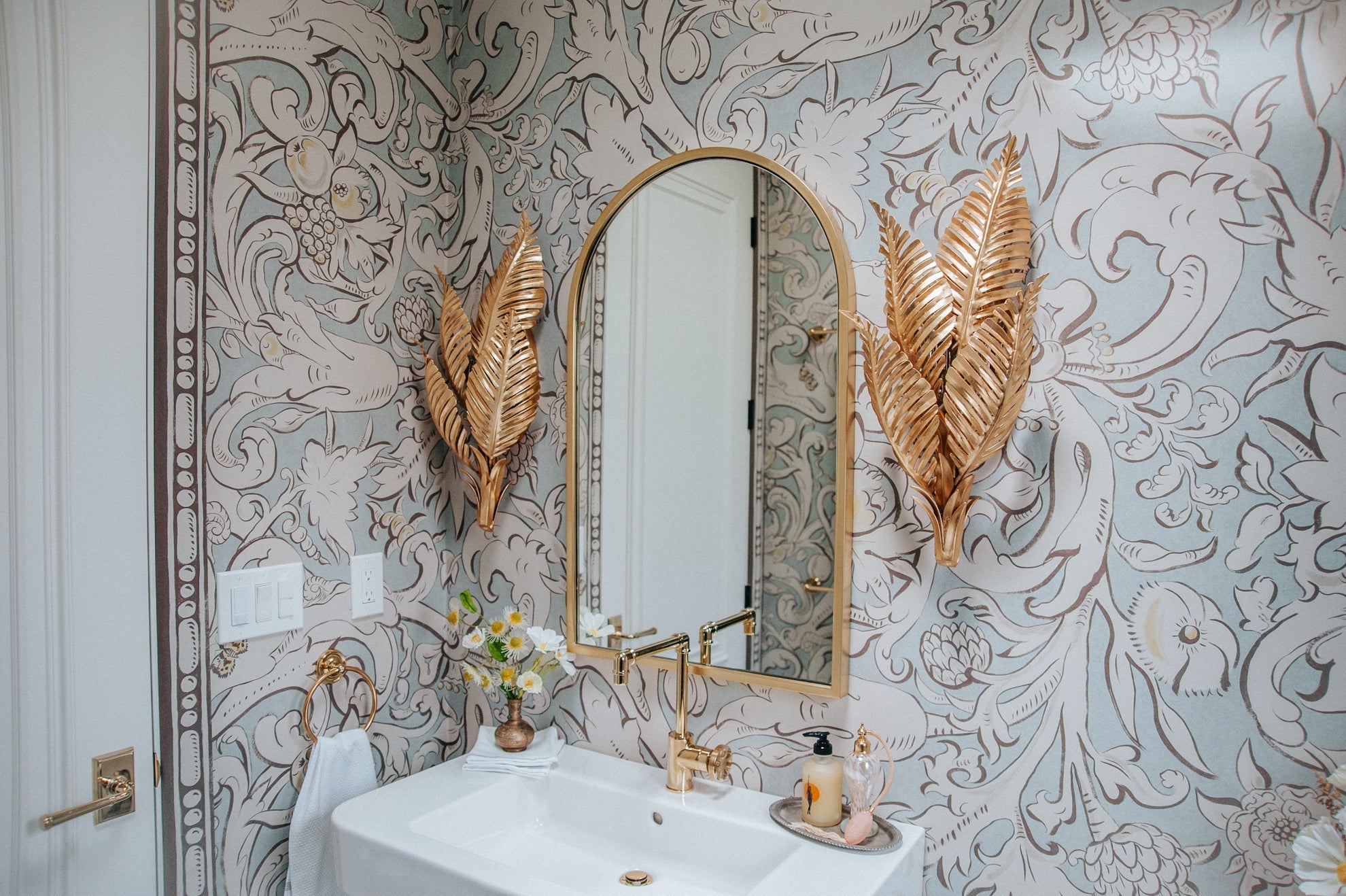Tropicale Wall Sconce - Gold Leaf 2 Lights