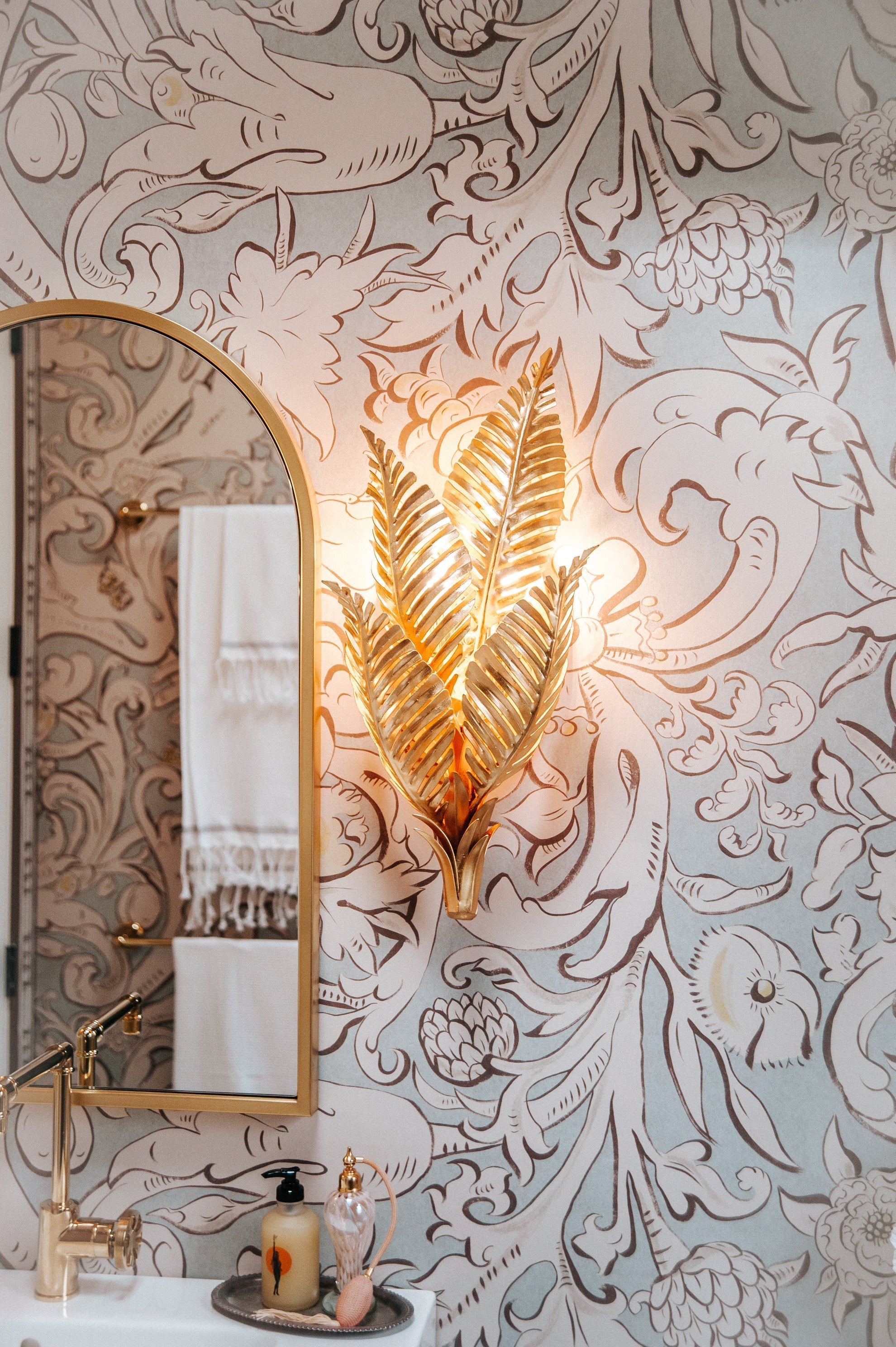 Tropicale Wall Sconce - Gold Leaf 2 Lights