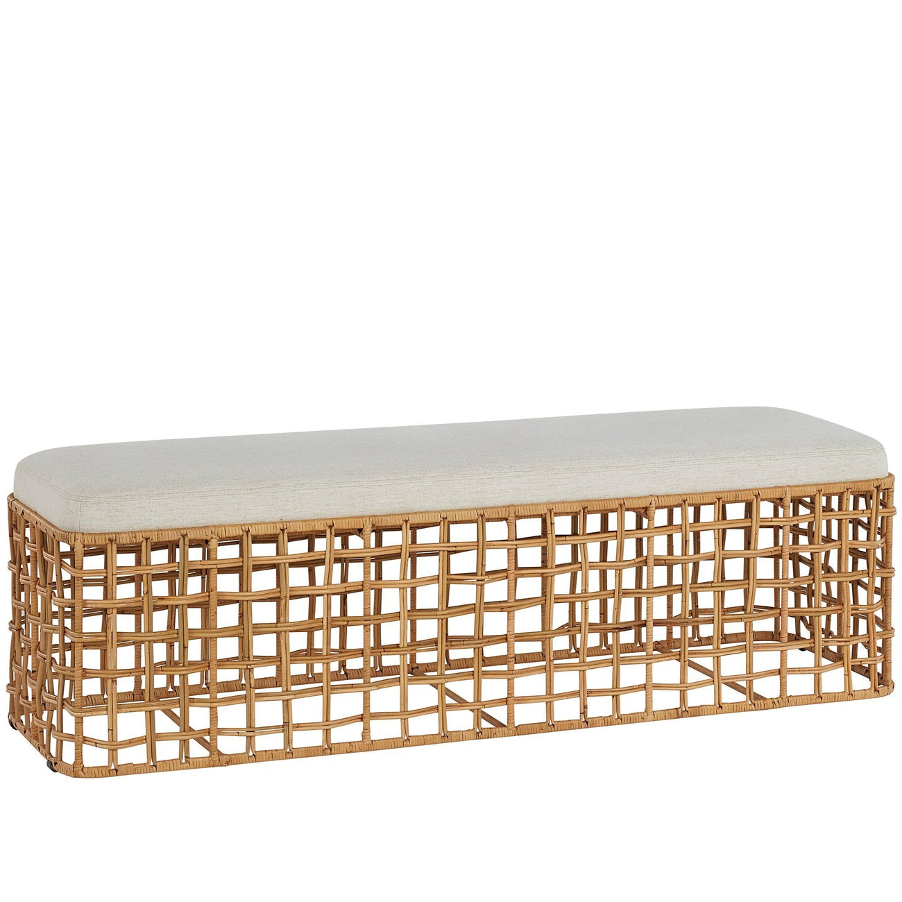 Getaway Rattan Bench-Universal Furniture-UNIV-U033E380-Benches-1-France and Son