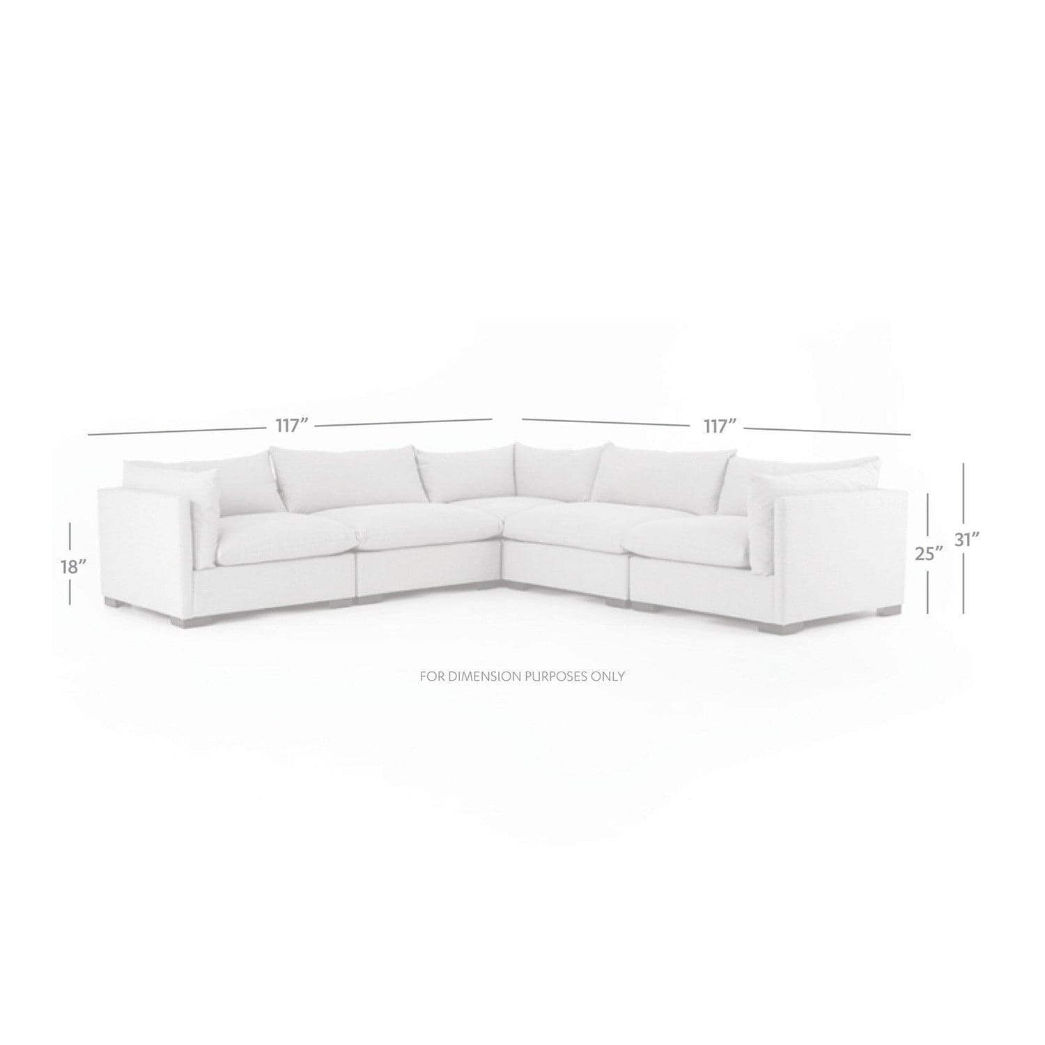 Westwood 5-Piece Sectional - Bennett Moon