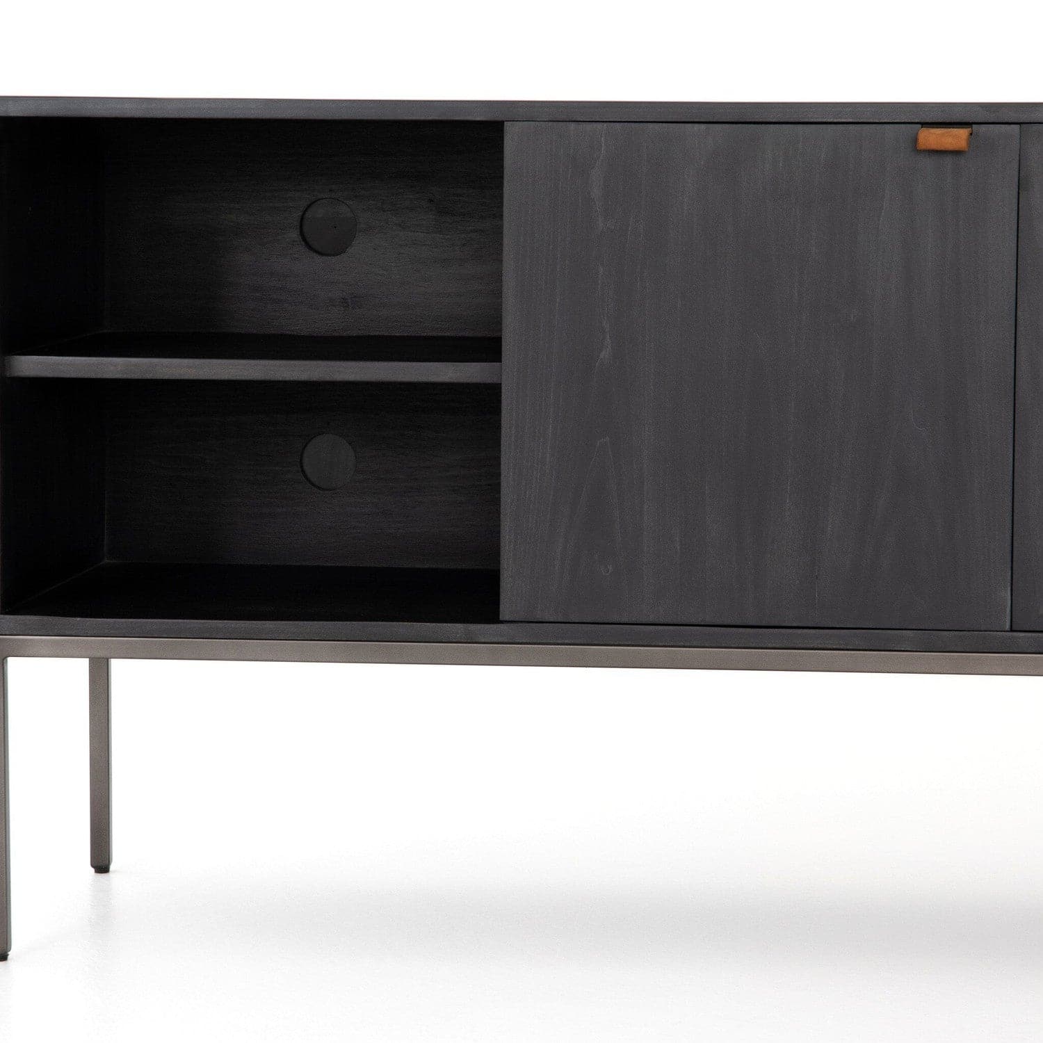 Trey Media Console - Black Wash Poplar