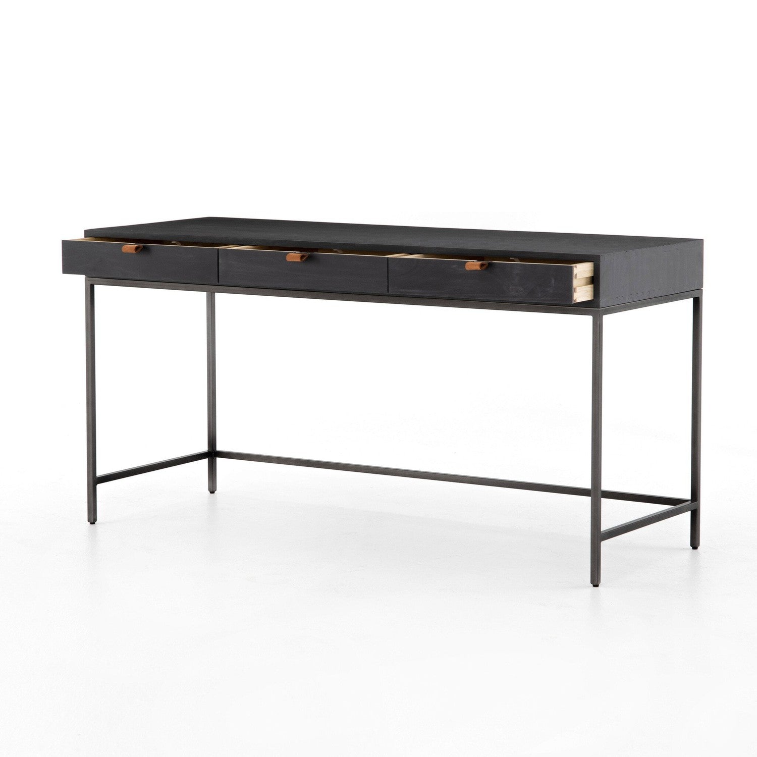 Trey Modular Writing Desk - Black Wash Poplar