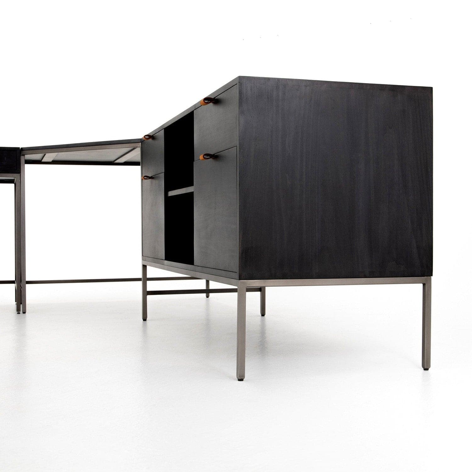 Trey Desk System - Black Wash Poplar