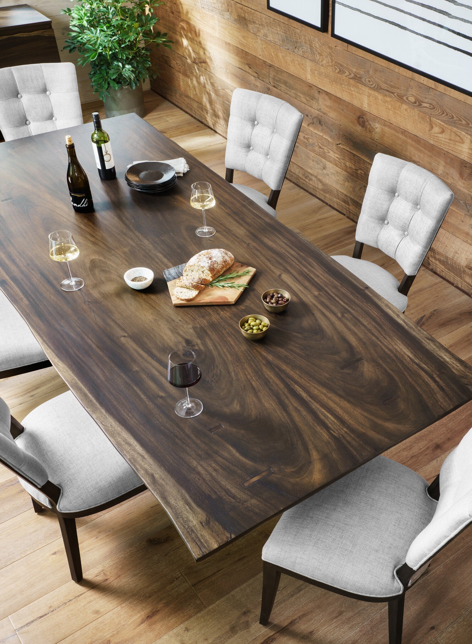 Rocky 101" Dining Table - Smoked Saman