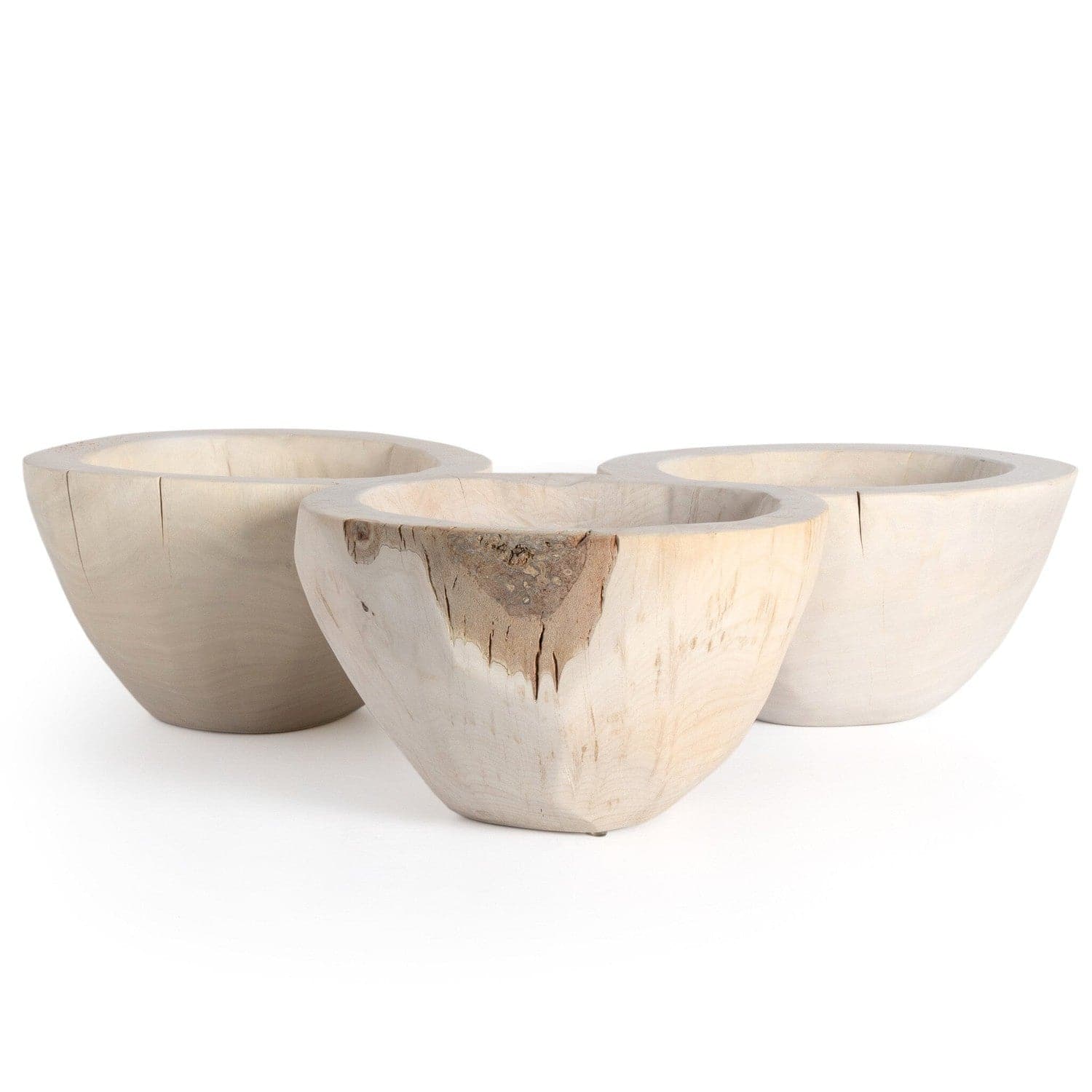 Reclaimed Wood Bowl - Ivory