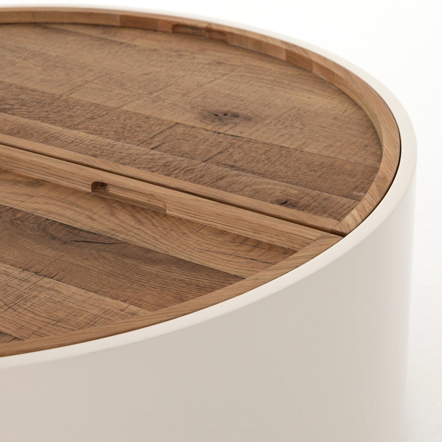 Cas Drum Coffee Table - Dry Oak