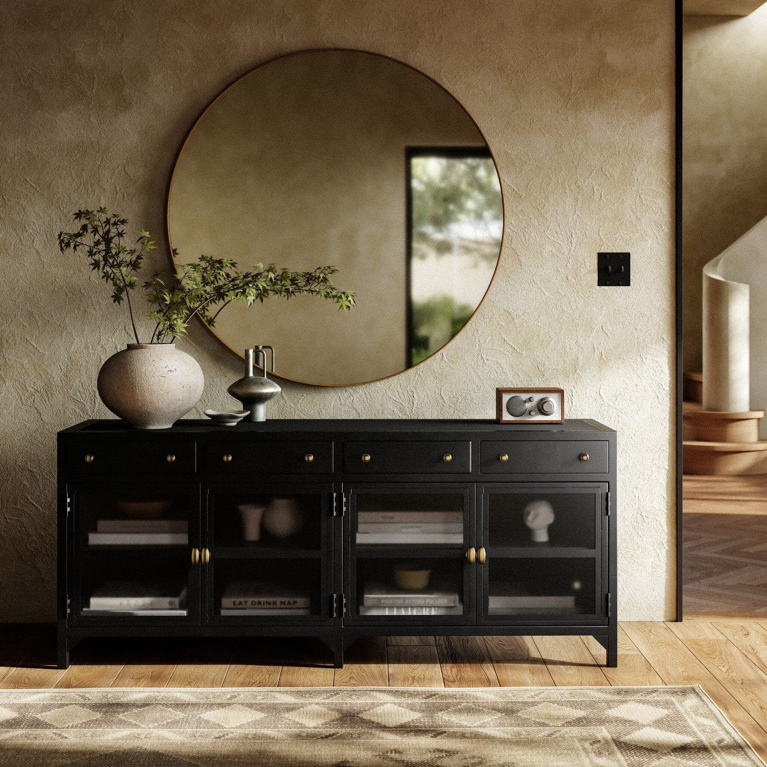 Shadow Box Media Console - Black