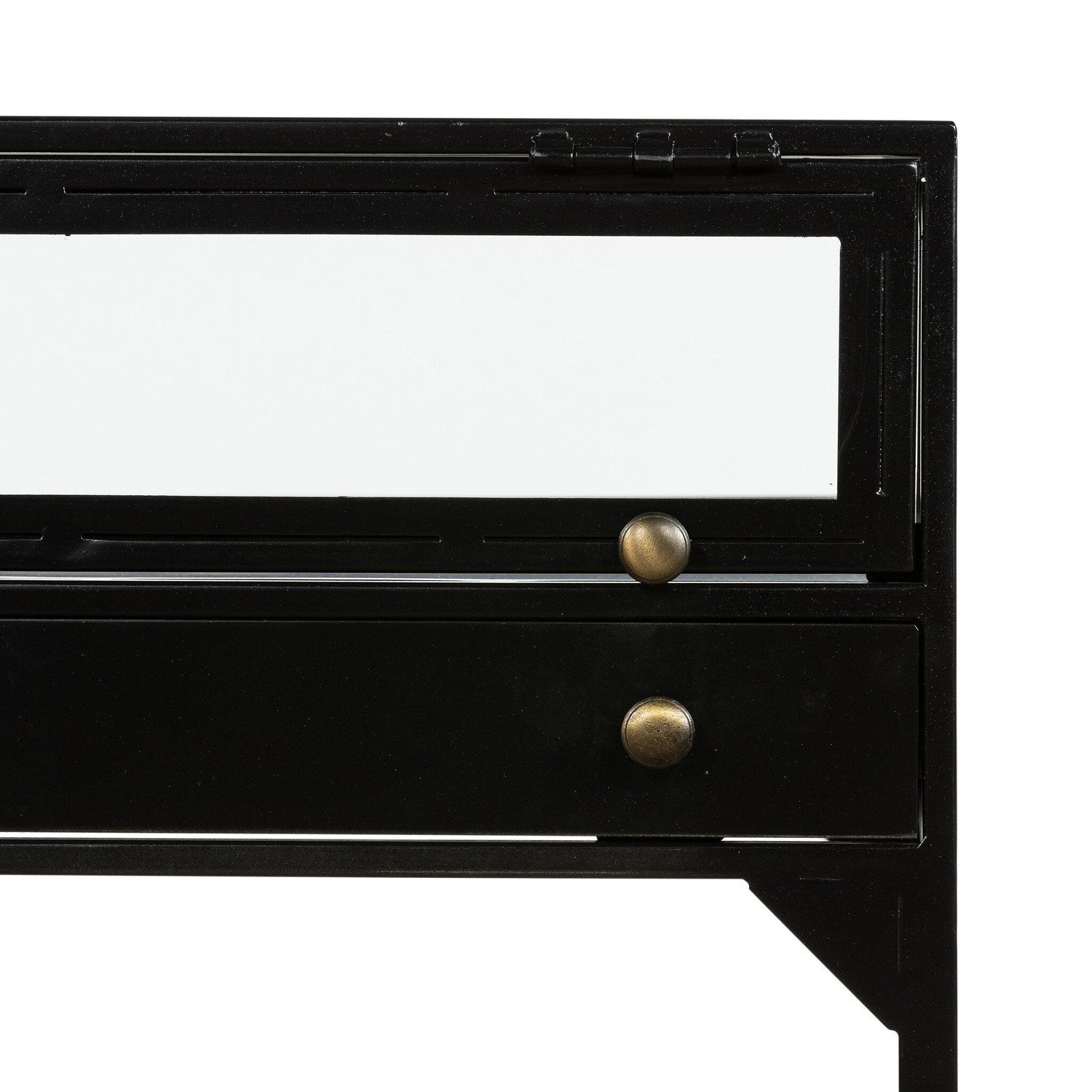 Shadow Box End Table - Tempered Glass