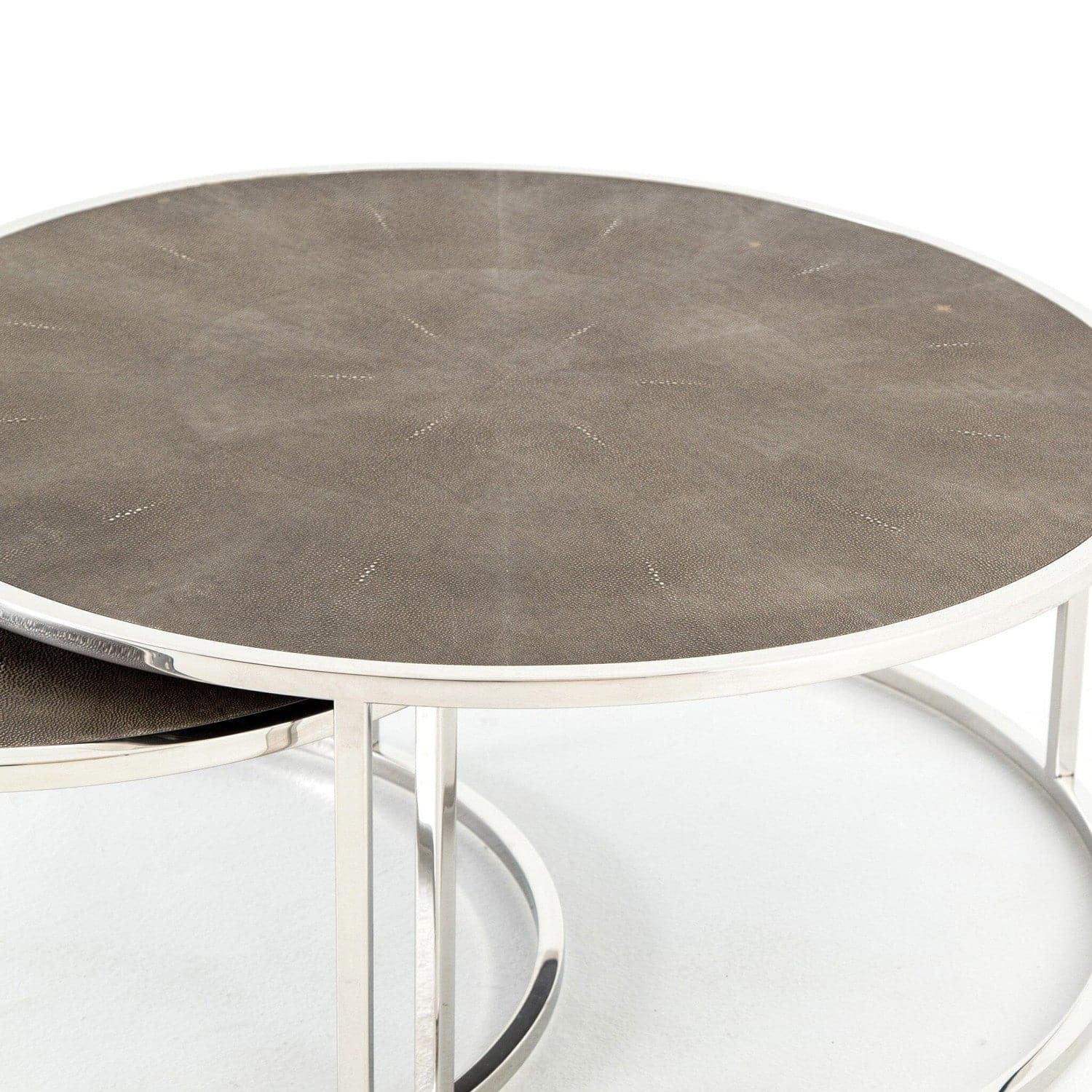 Shagreen Nesting Coffee Table - Brown Shagreen