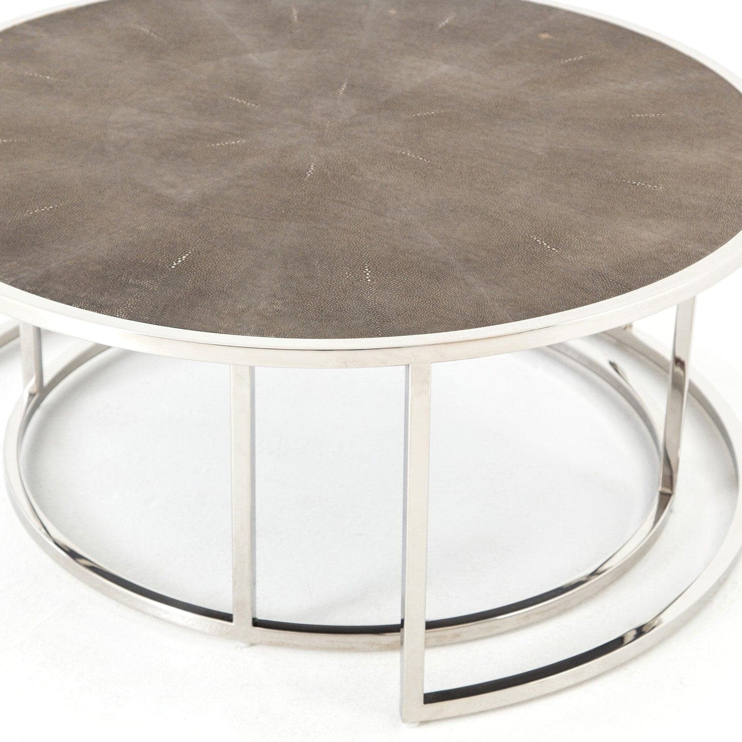 Shagreen Nesting Coffee Table - Brown Shagreen