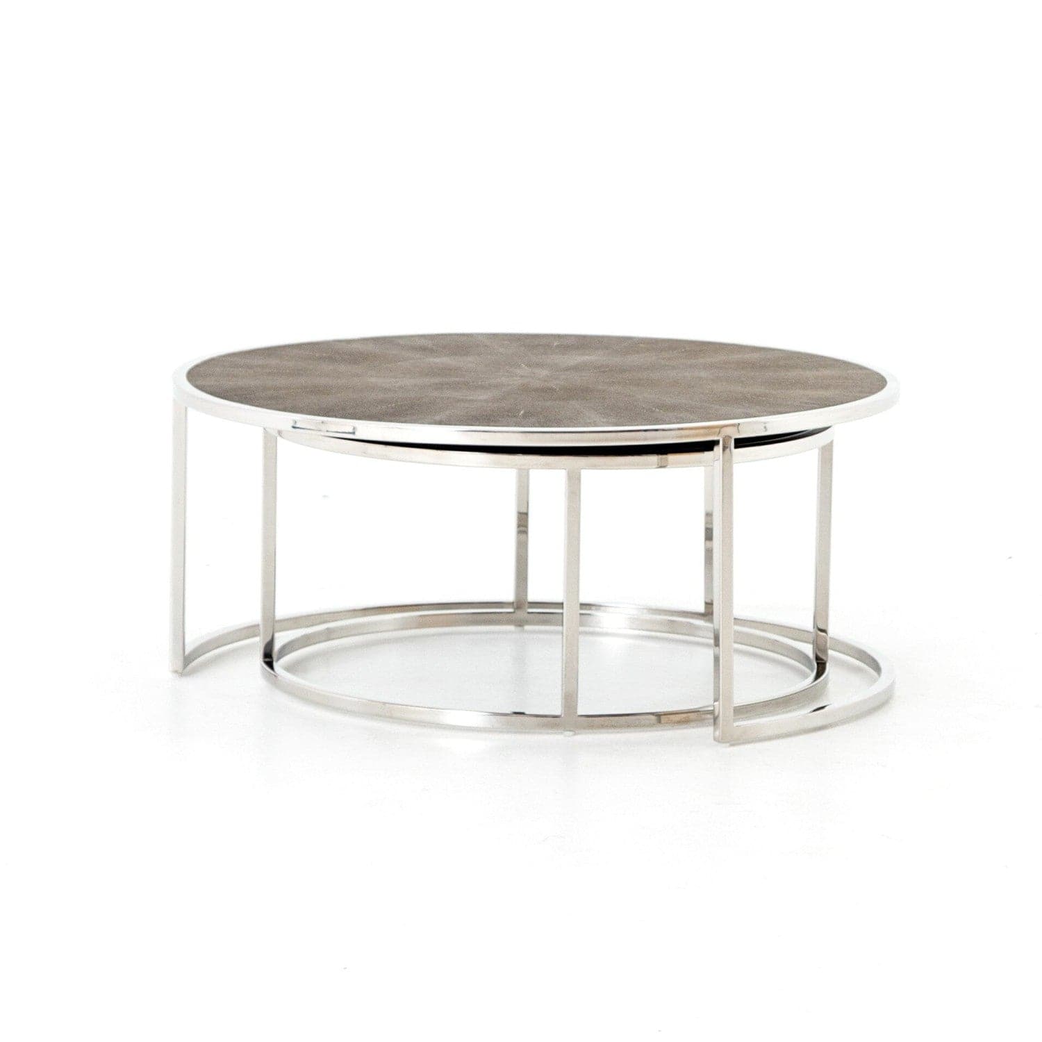 Shagreen Nesting Coffee Table - Brown Shagreen