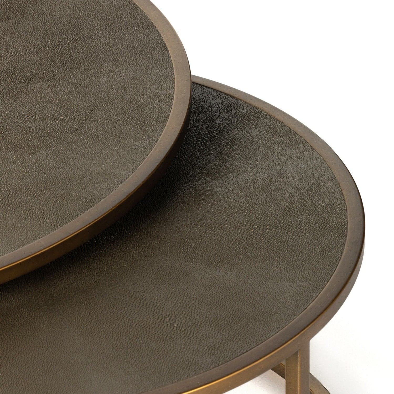 Shagreen Nesting Coffee Table - Grey Shagreen