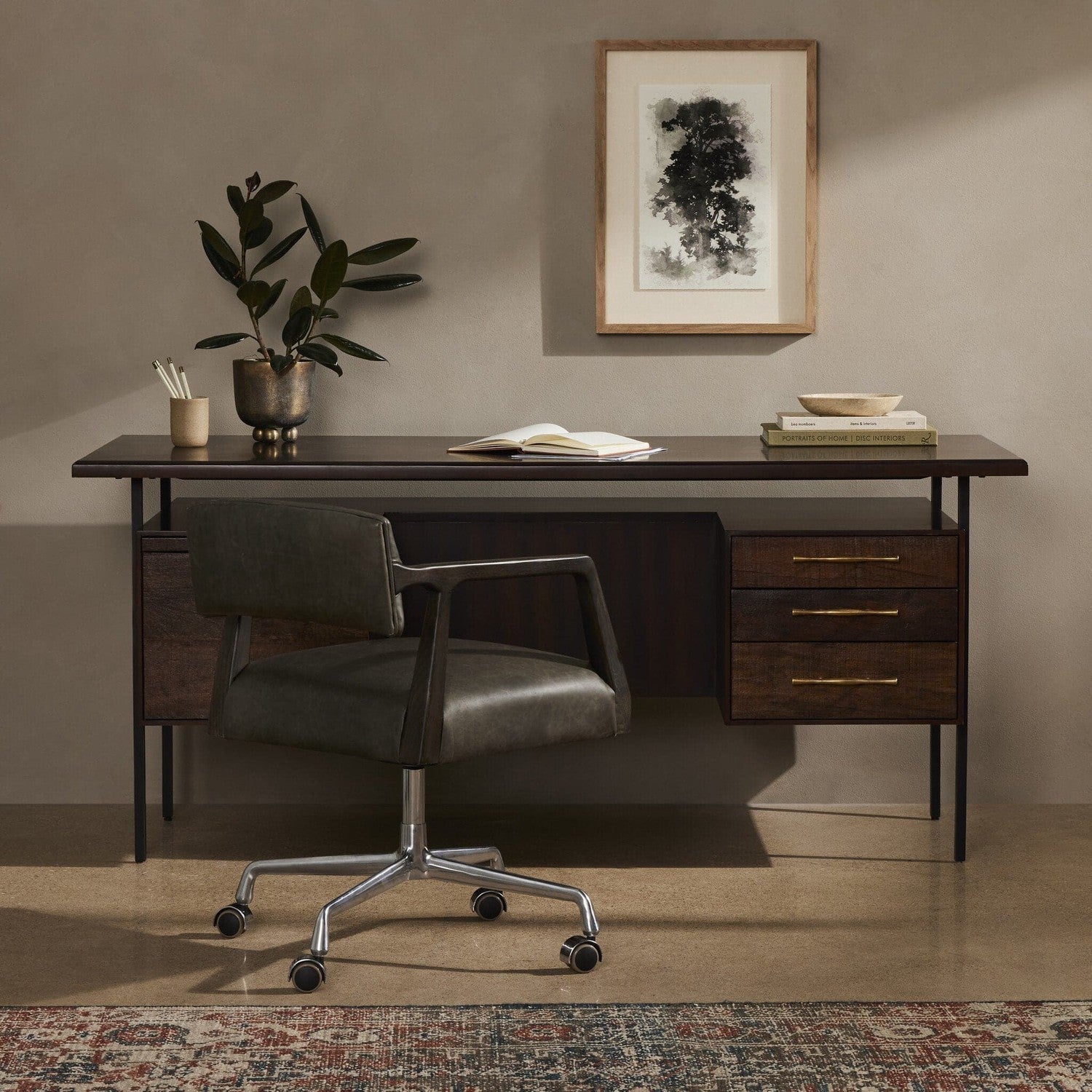 Lauren Desk - Natural Peroba