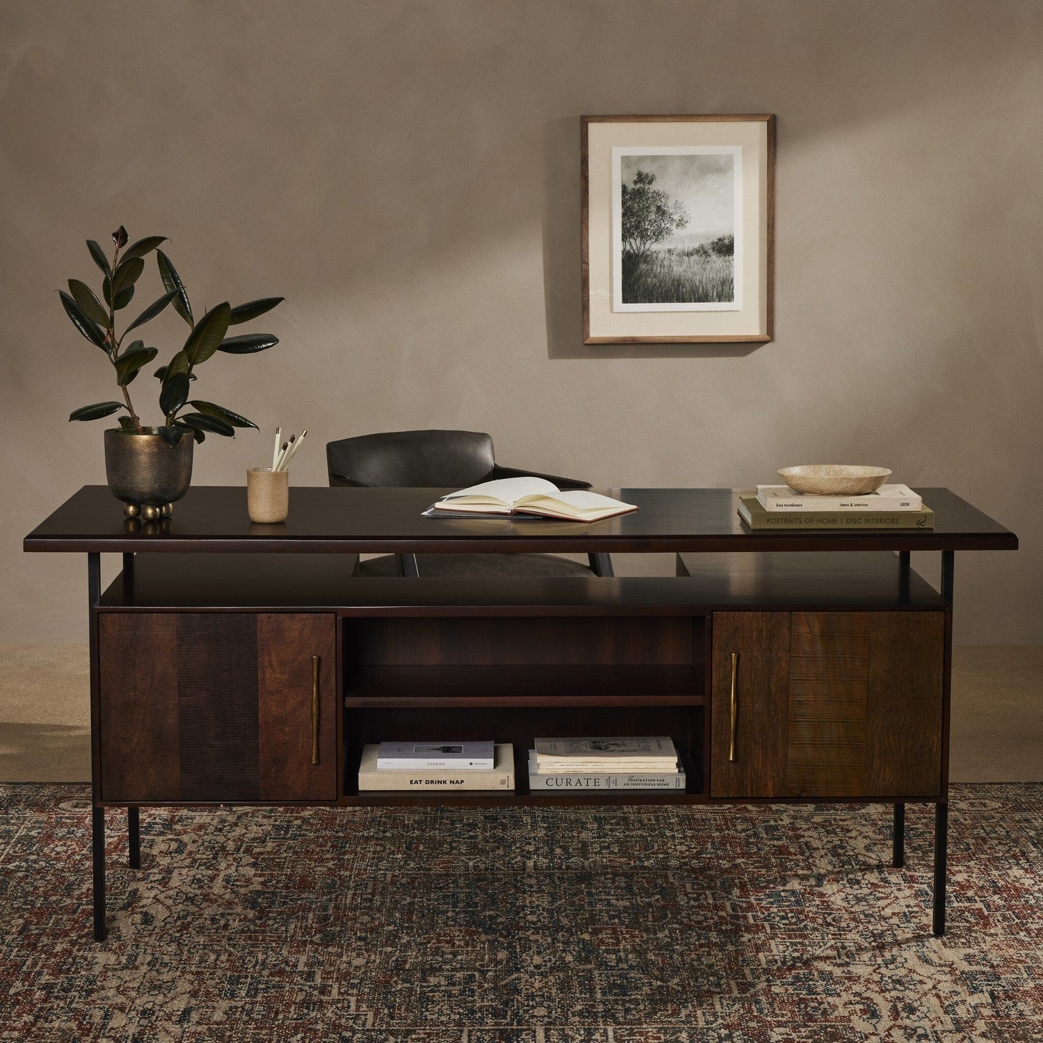 Lauren Desk - Natural Peroba