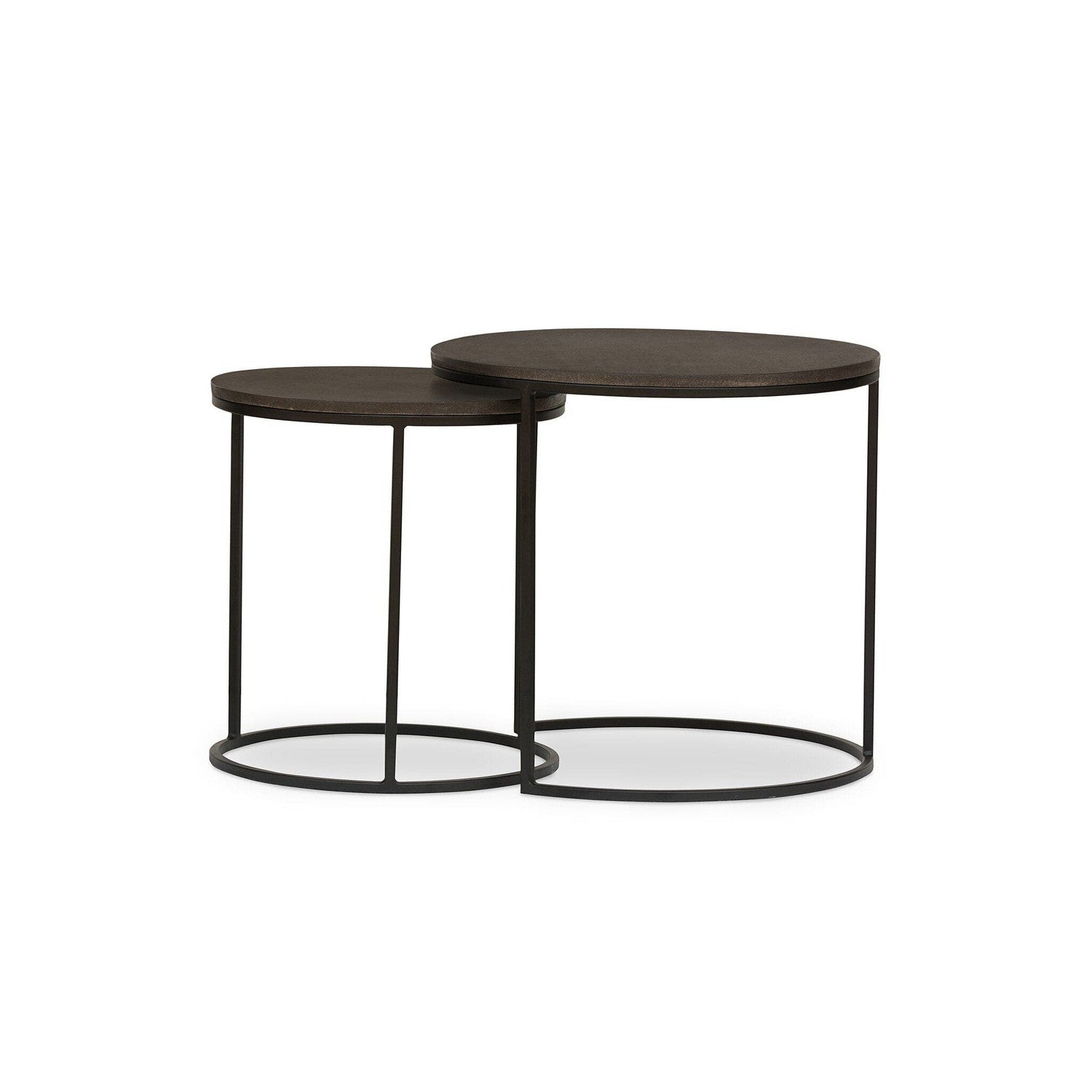 Lavastone Nesting Tables - Black Lavastone