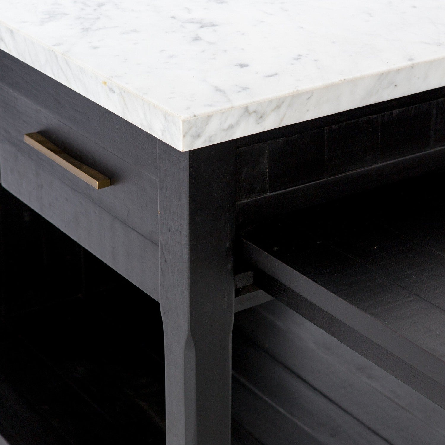 Ian Kitchen Island - Black Acacia