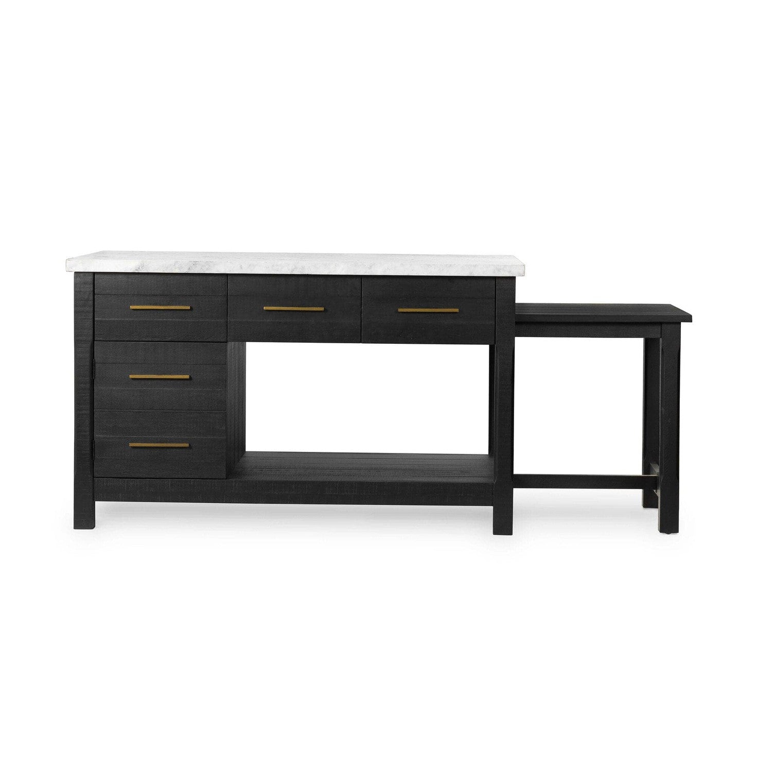 Ian Kitchen Island - Black Acacia