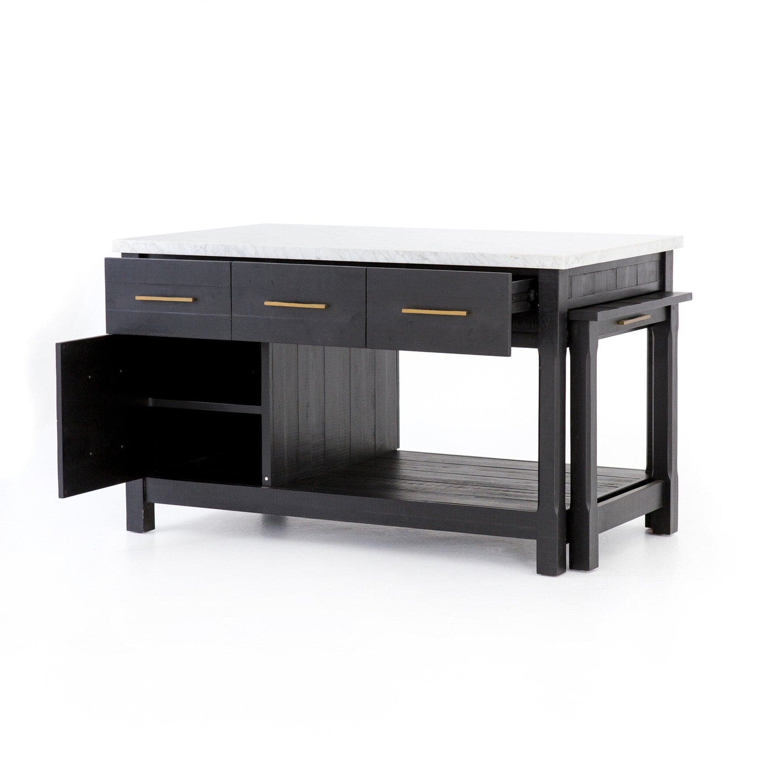 Ian Kitchen Island - Black Acacia