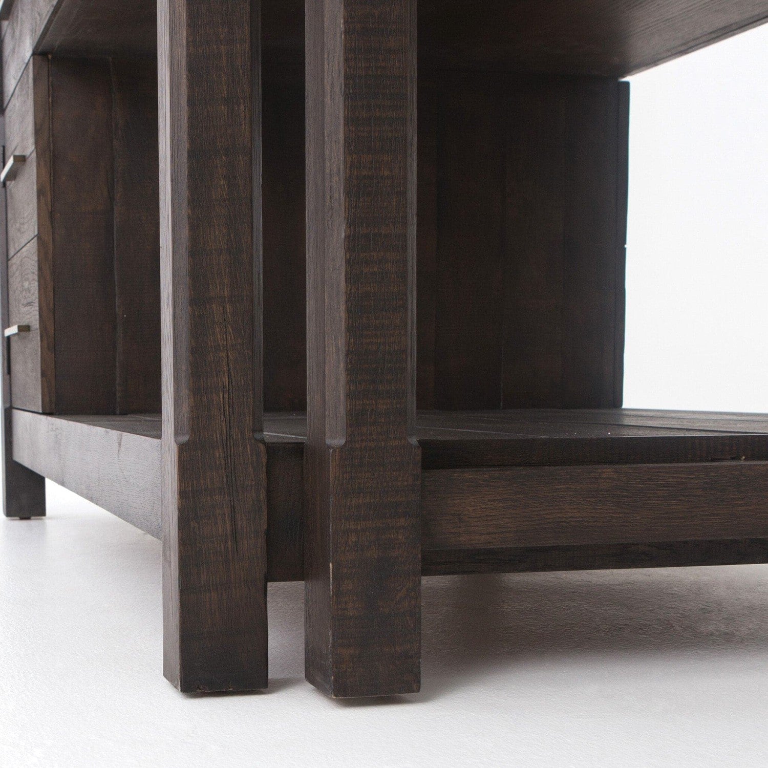 Ian Kitchen Island - Rubbed Black Oak Veneer