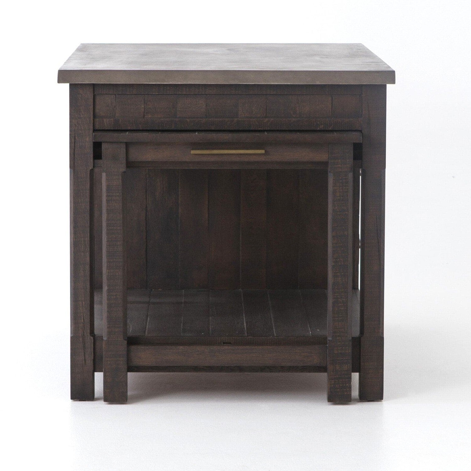 Ian Kitchen Island - Rubbed Black Oak Veneer