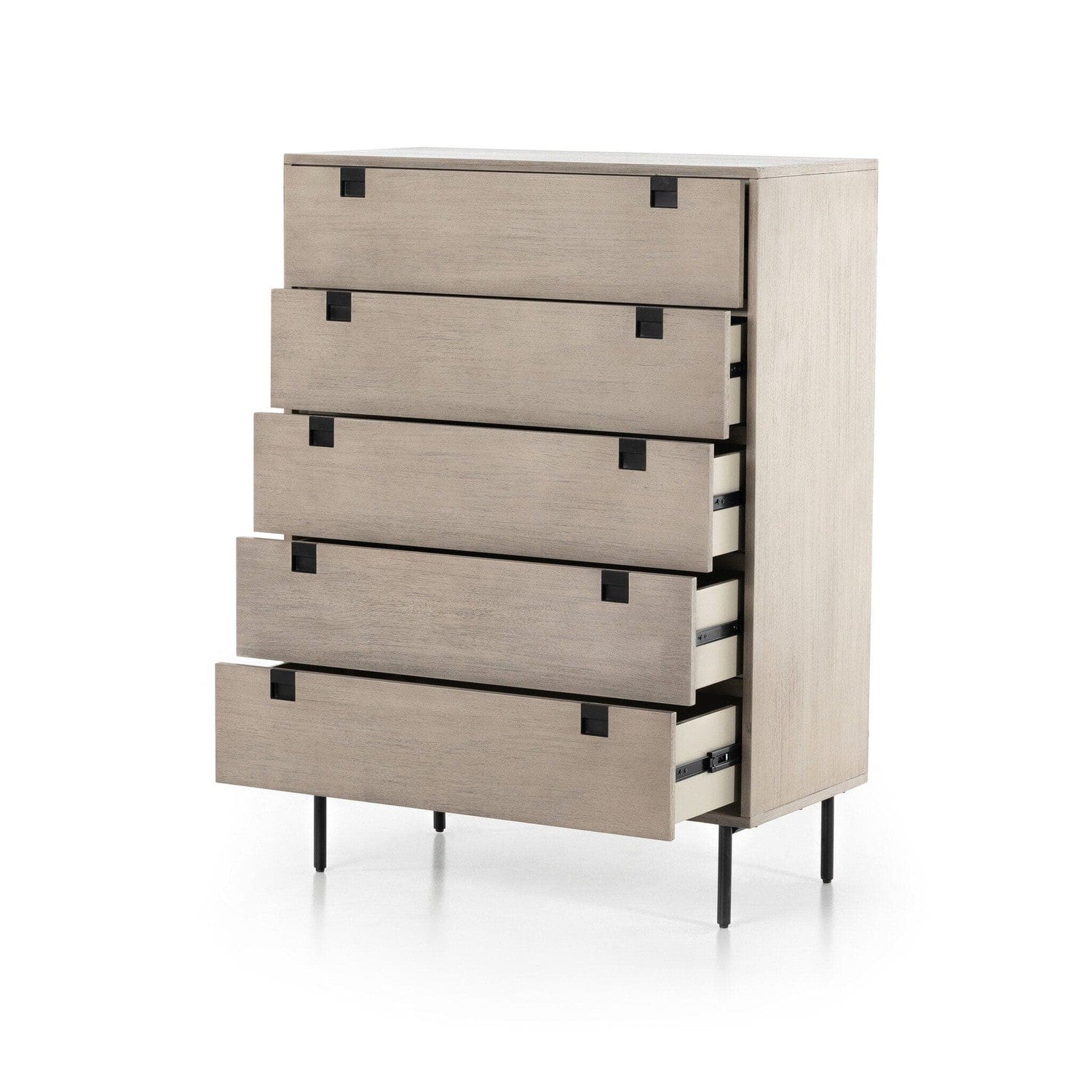 Carly 5 Drawer Dresser - Grey Wash Veneer