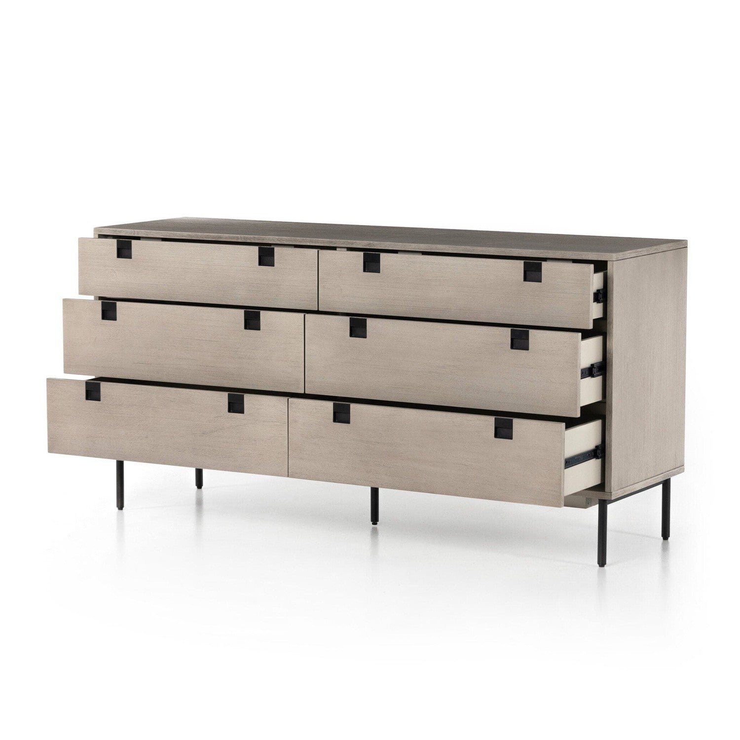 Carly 6 Drawer Dresser - Grey Wash Veneer