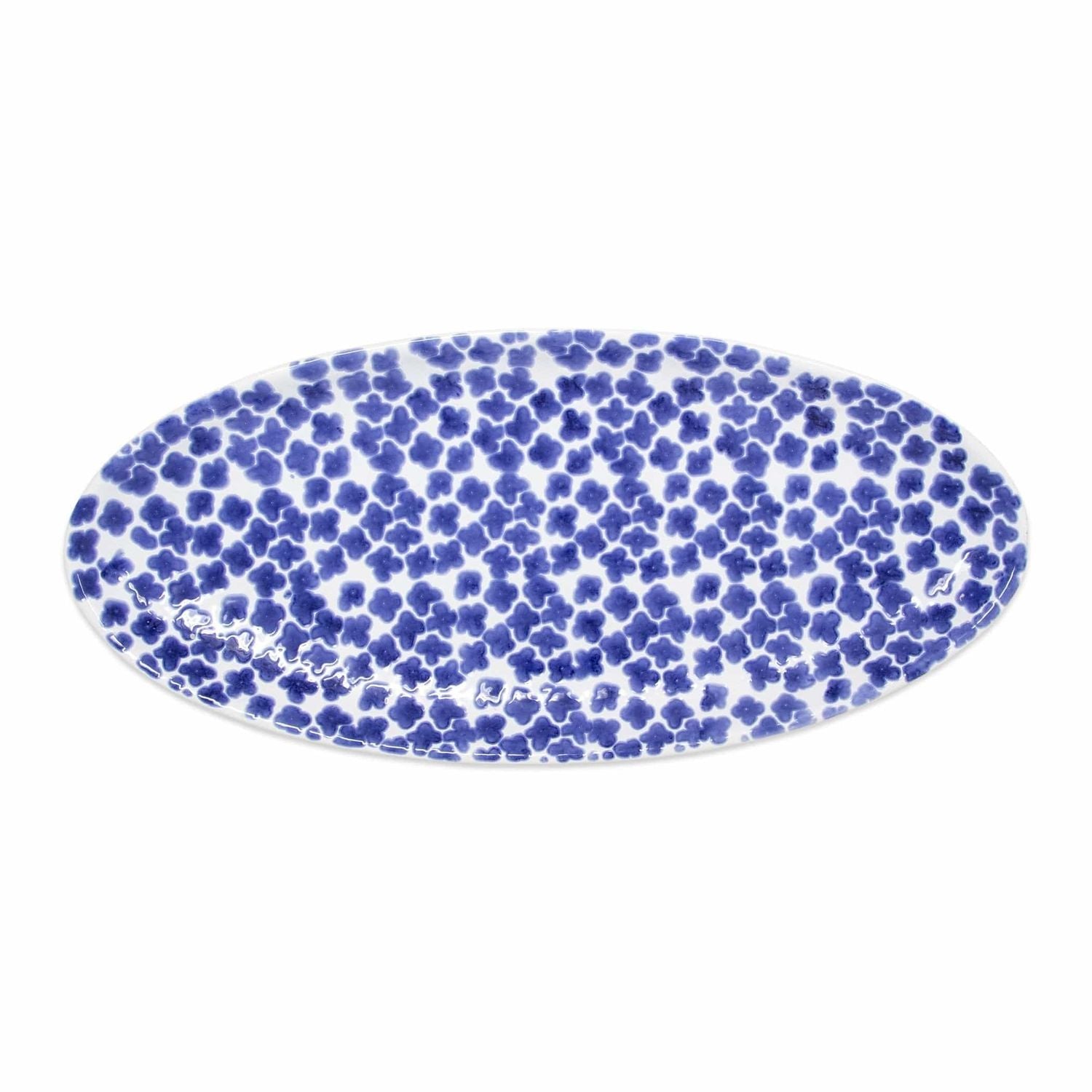 Santorini Flower Oval Platter