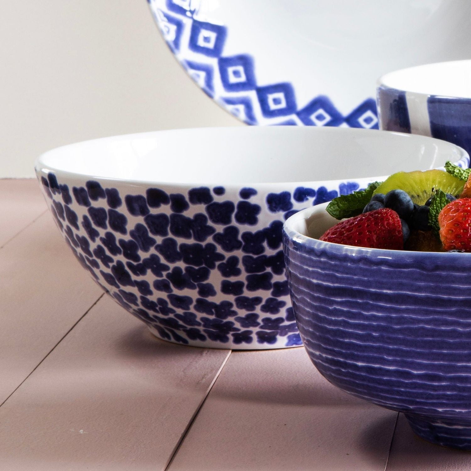 Santorini Flower Serving Bowl