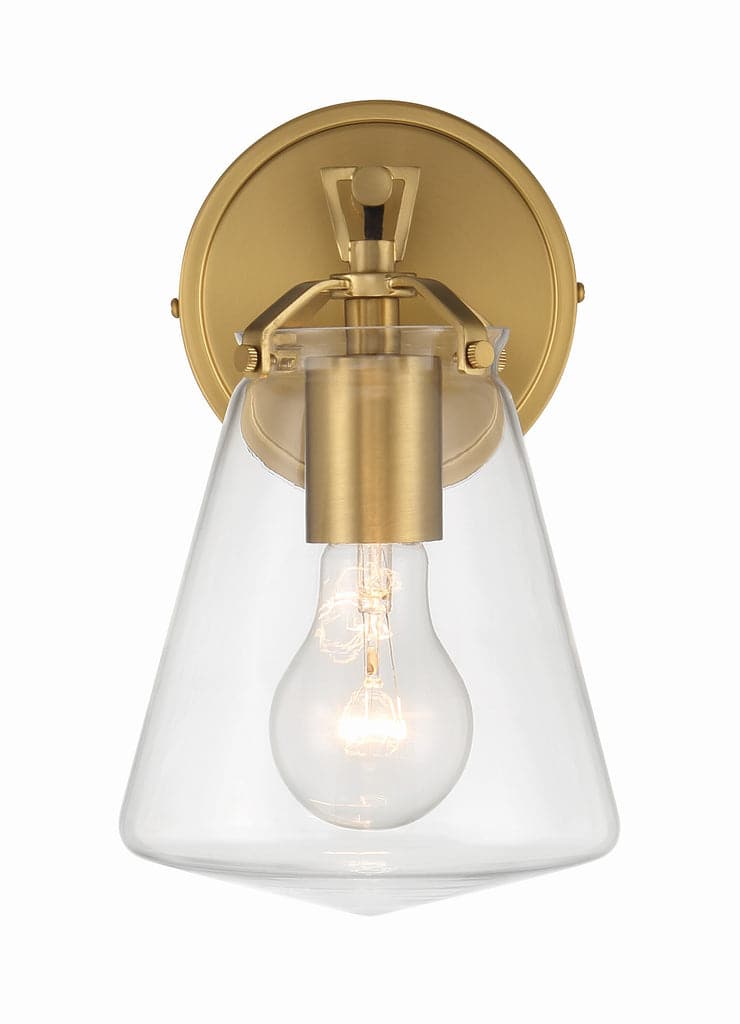 Voss 1 Light Sconce-Crystorama Lighting Company-CRYSTO-VSS-7001-LG-Wall LightingLuxe Gold-2-France and Son