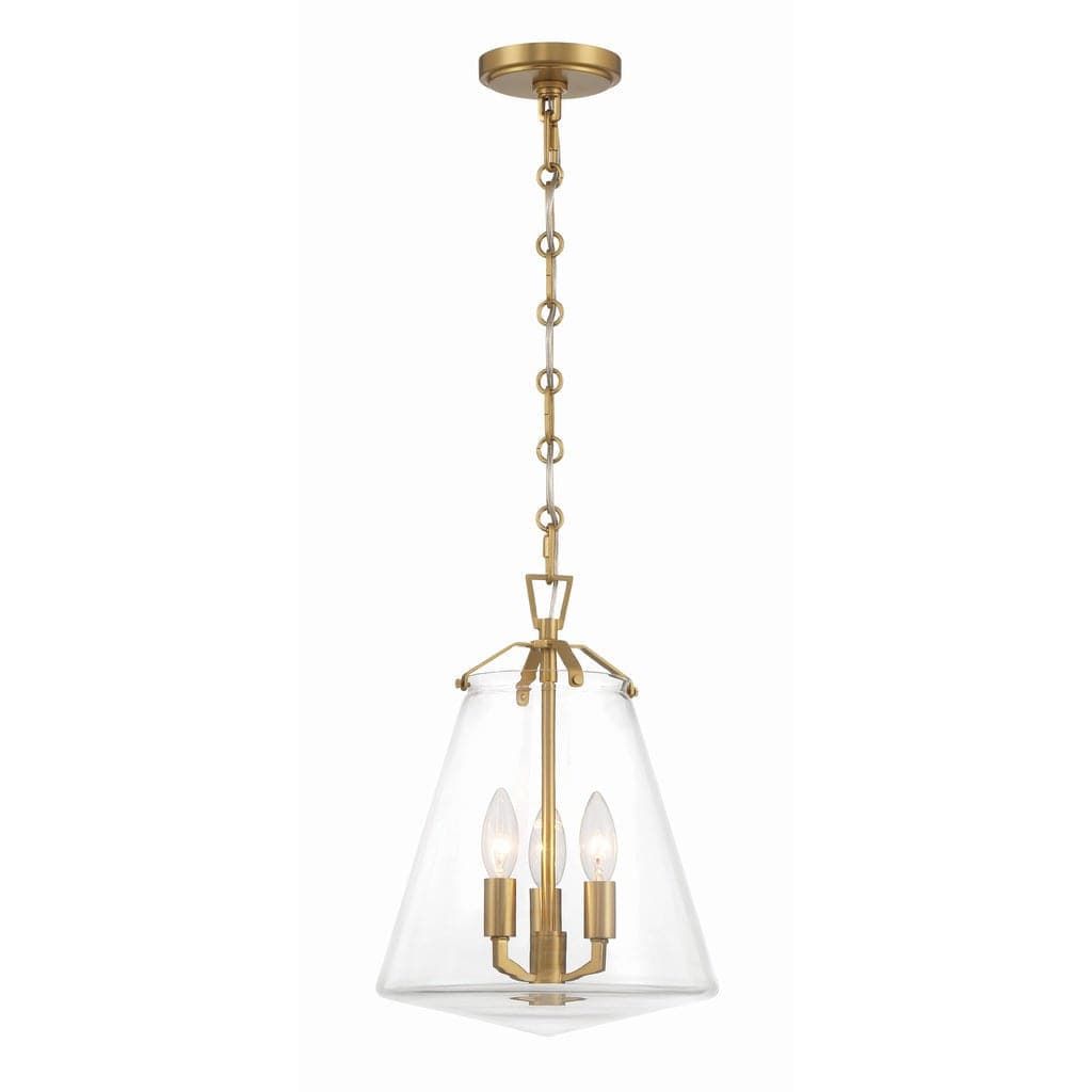 Voss 3 Light Mini Chandelier-Crystorama Lighting Company-CRYSTO-VSS-7004-LG-ChandeliersLuxe Gold-1-France and Son