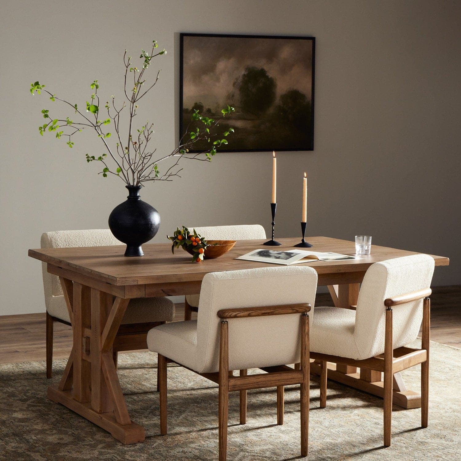 Tuscanspring Ext Dining Table 72"/96" - Sundried Wheat