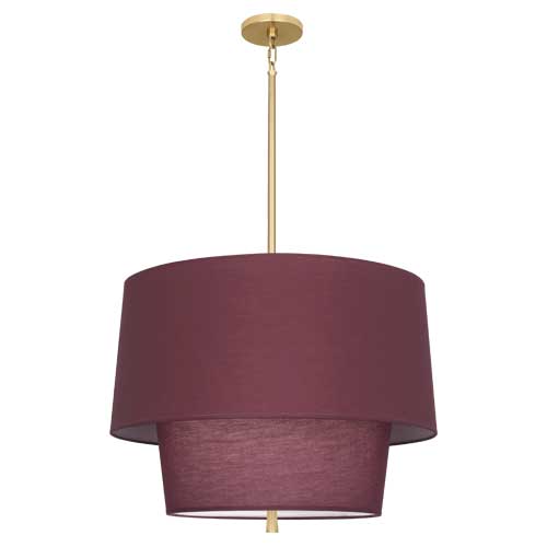 Decker Pendant - Medium-Robert Abbey Fine Lighting-ABBEY-VW137-PendantsVintage Wine-Modern Brass-9-France and Son