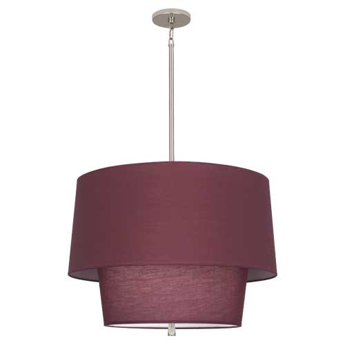 Decker Pendant - Medium-Robert Abbey Fine Lighting-ABBEY-VW138-PendantsVintage Wine-Polished Nickel-10-France and Son