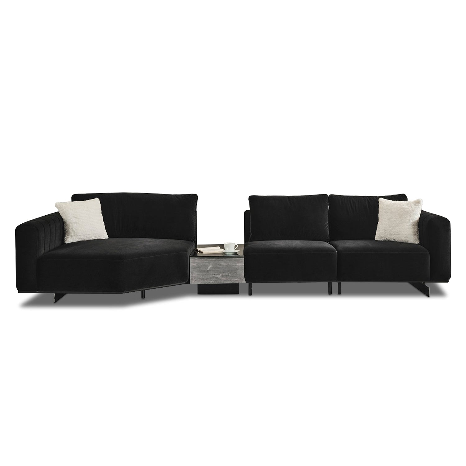 Vision Modular Sofa-Whiteline Modern Living-WHITELINE-SO1839-BLK-Sofas-1-France and Son